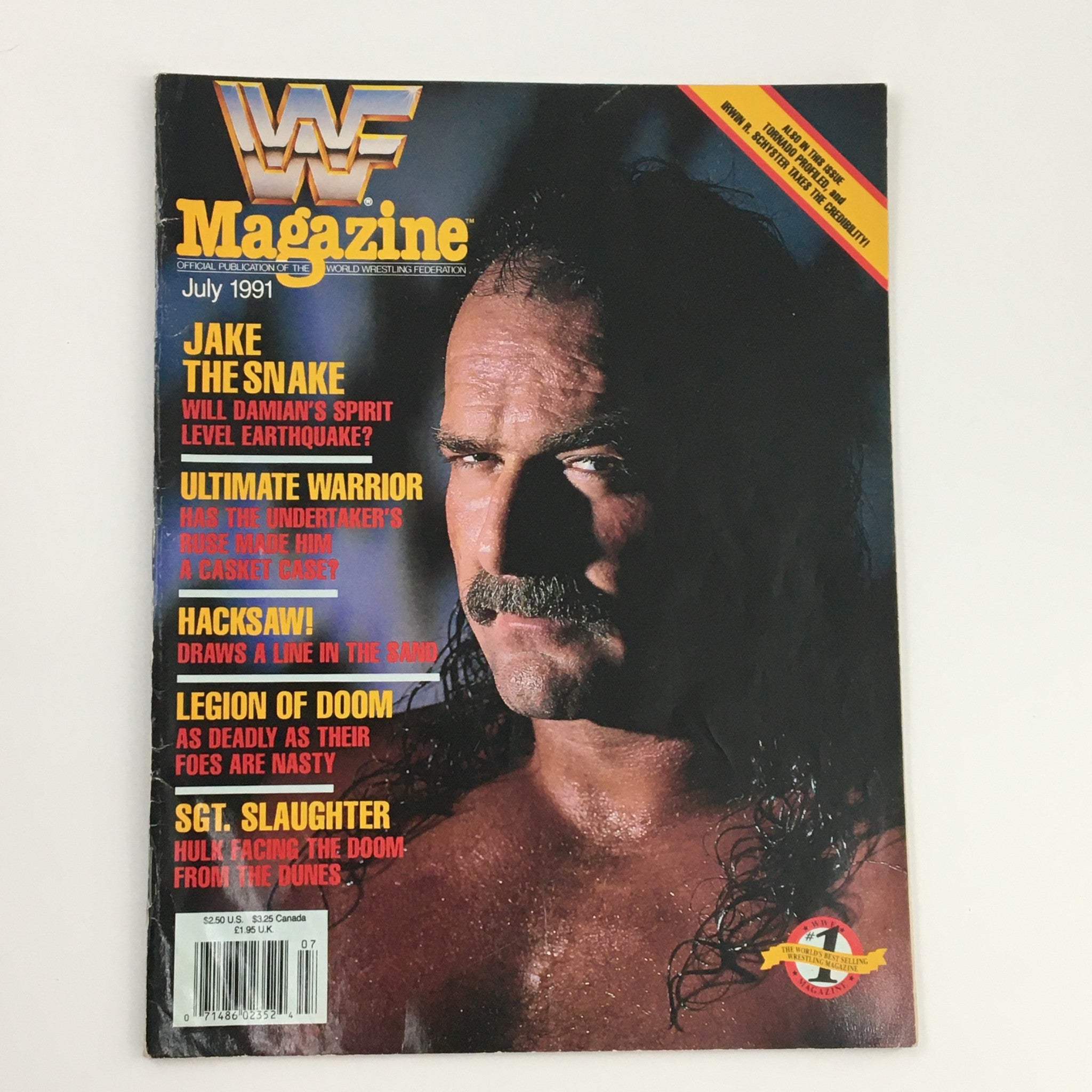 WWF Wrestling Magazine July 1991 Jake The Snake Undertaker No Label No Poster