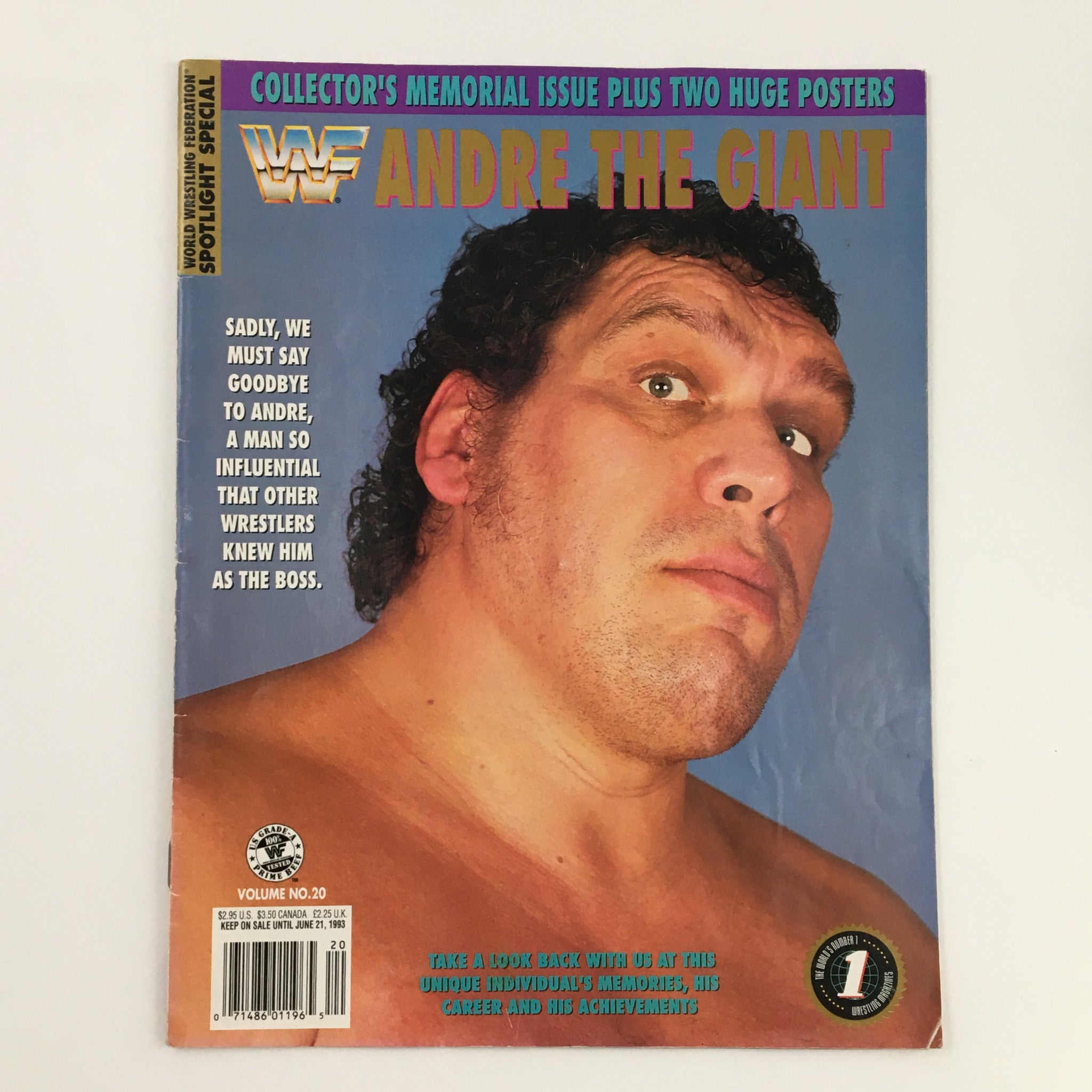 WWF Wrestling Spotlight Special 1993 Vol 20 Andre The Giant, No Label