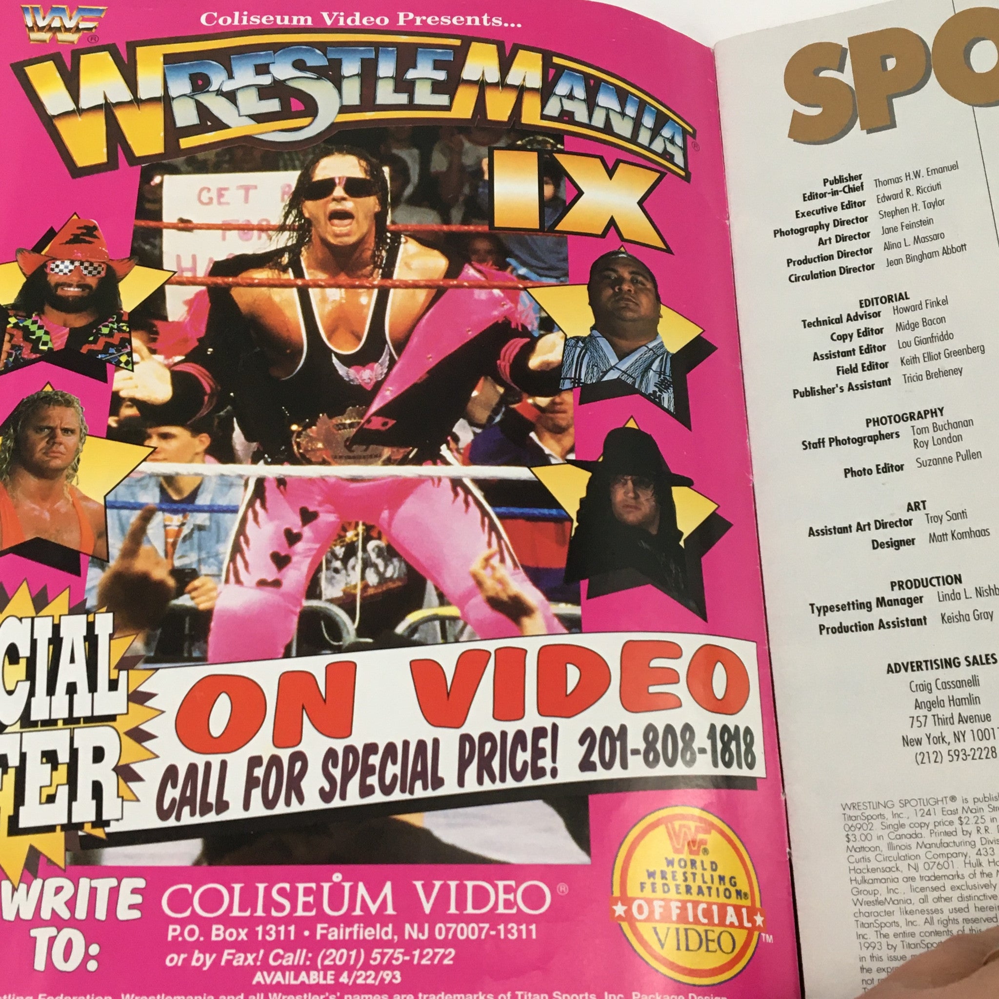 WWF Wrestling Spotlight Special 1993 Vol 20 Andre The Giant, No Label