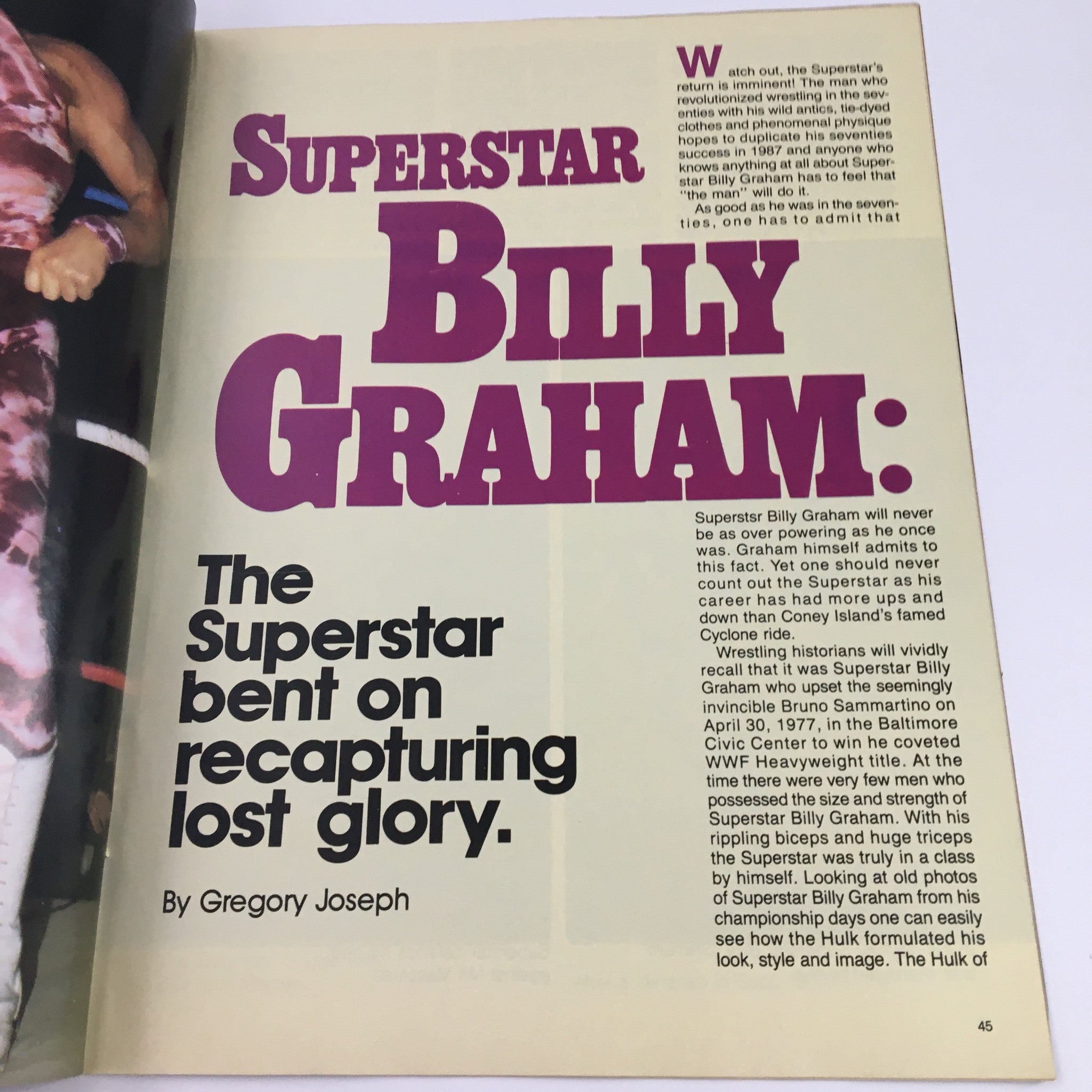 Wrestling Insider Magazine January 1988 Billy Graham No Label