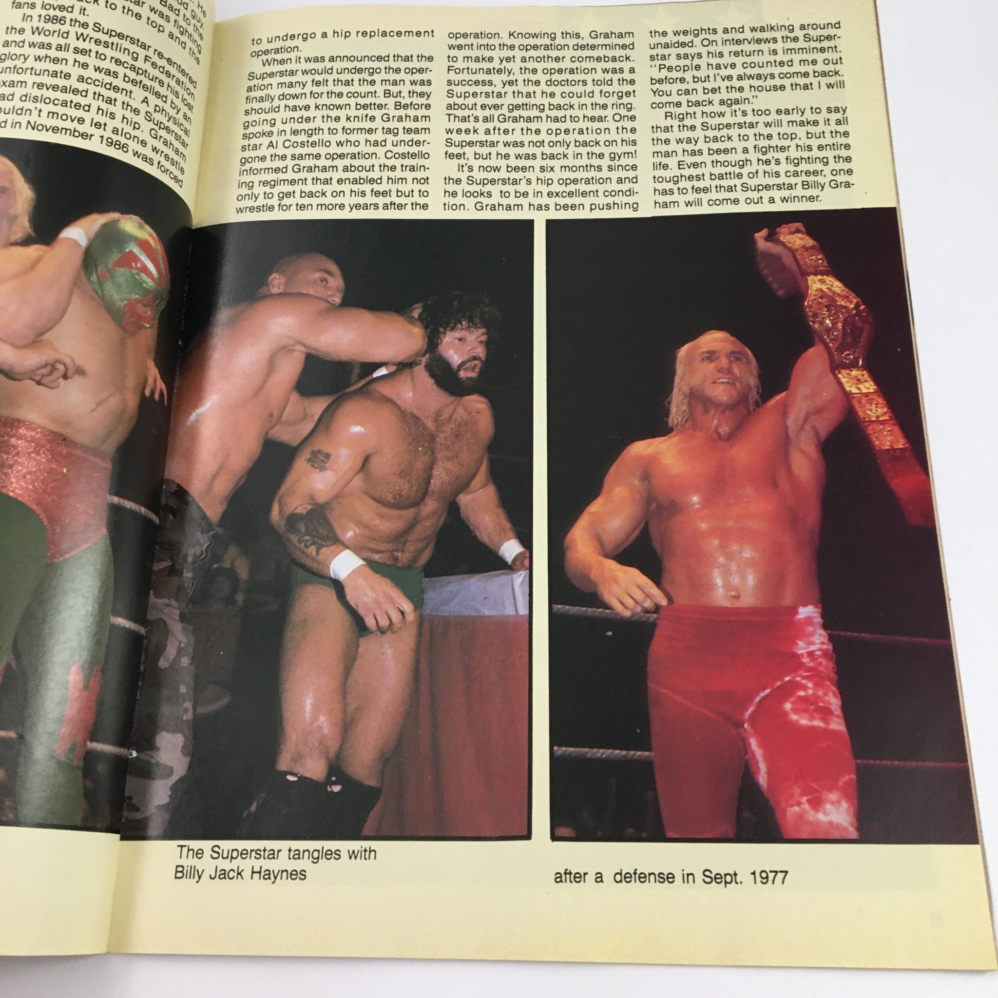 Wrestling Insider Magazine January 1988 Billy Graham No Label