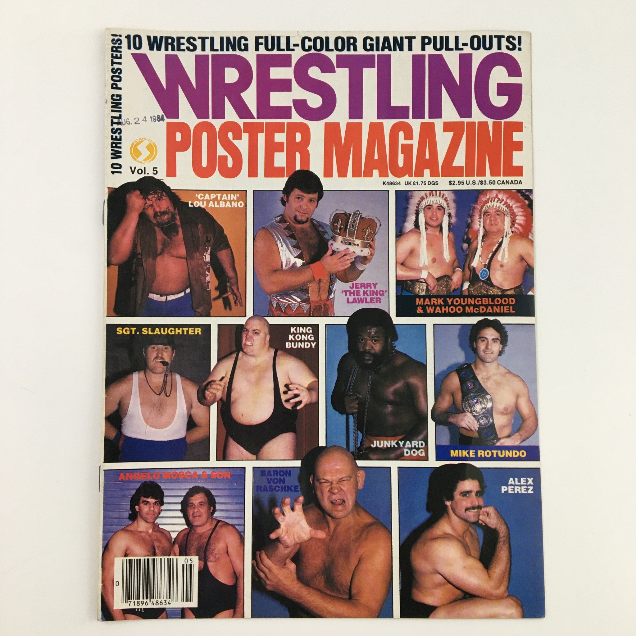 Wrestling Scene Poster Magazine 1984 Lou Albano Jerry Lawler, No Label