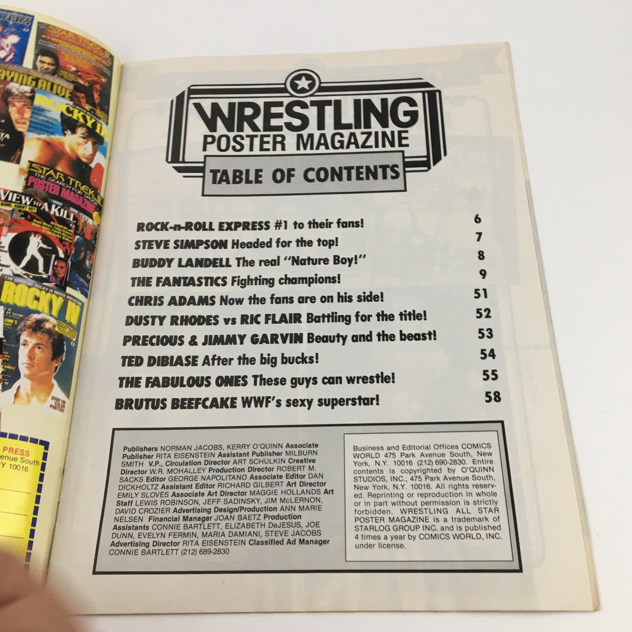 Wrestling All Star Poster Magazine #5 Steve Simpson Ric Flair No Label