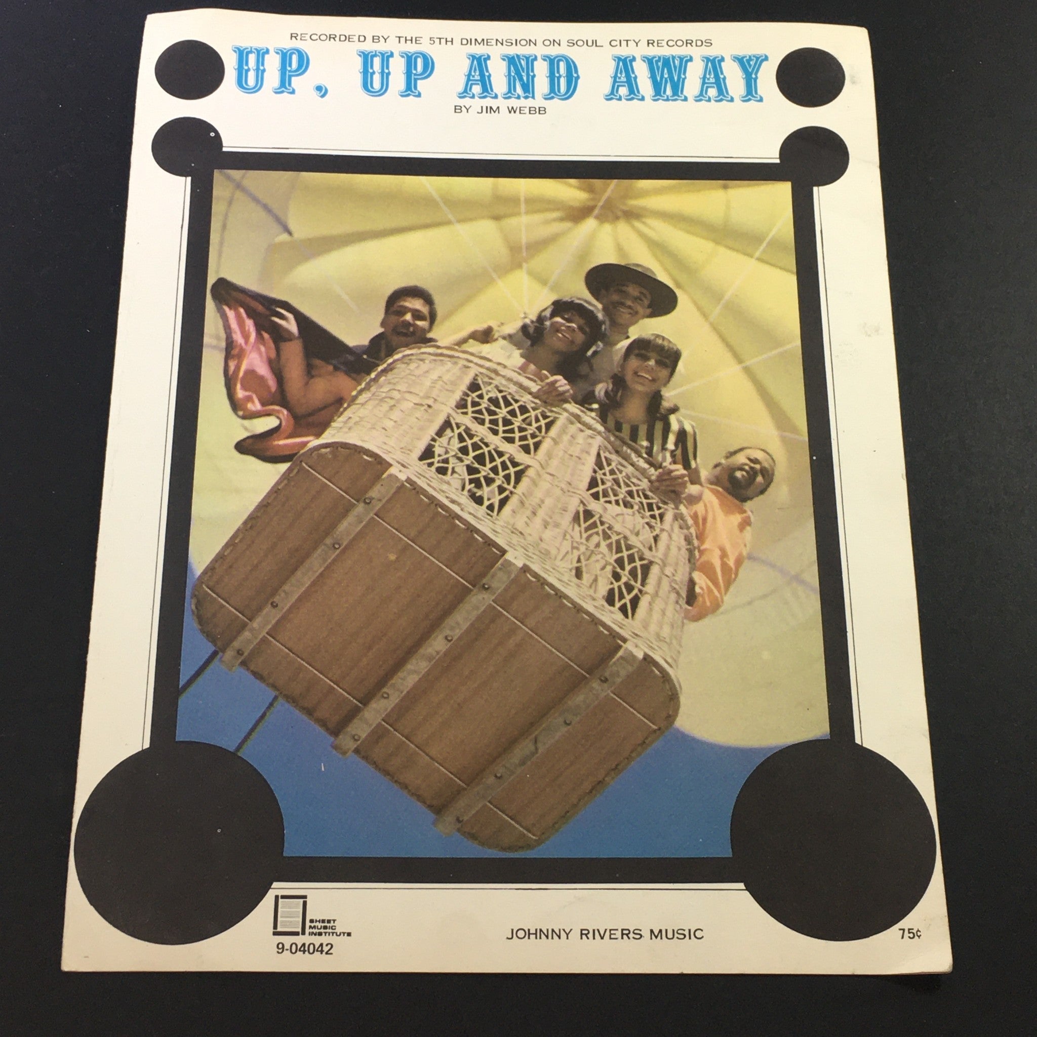 VTG 1967 Up, Up and Away by Jim Webb Music Sheet / Johnny Rivers Music