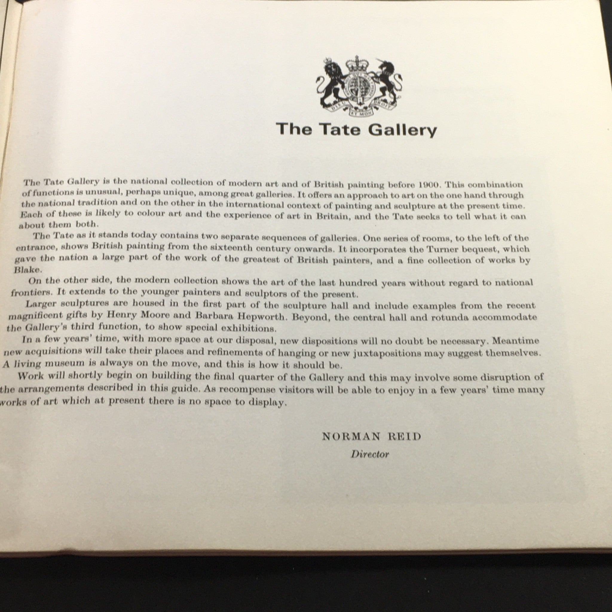 VTG 1970 Official Guide to the Tate Gallery, London feat. British Collection