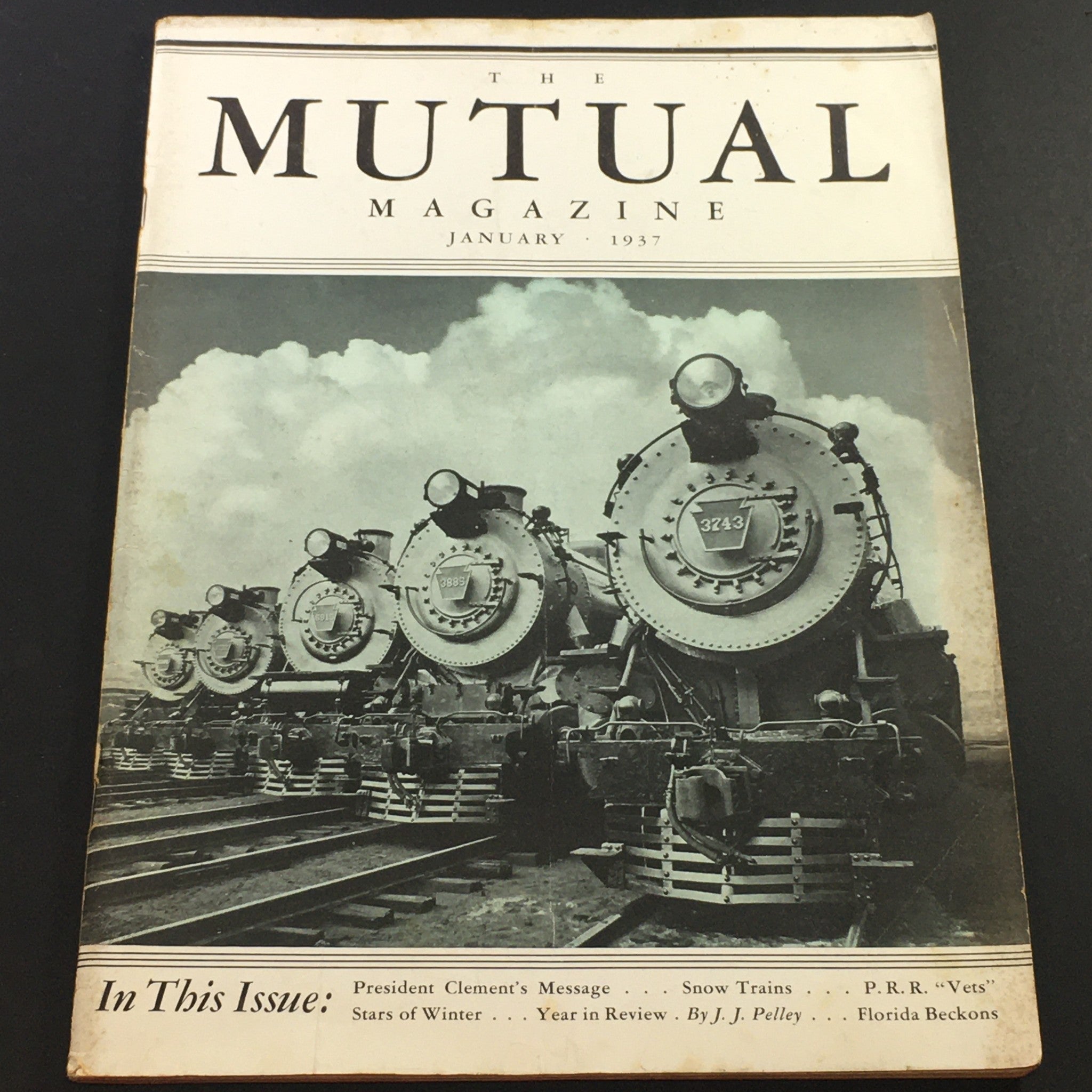 VTG The Mutual Magazine January 1937 - Pres. Rufus Early Clement / Snow Train