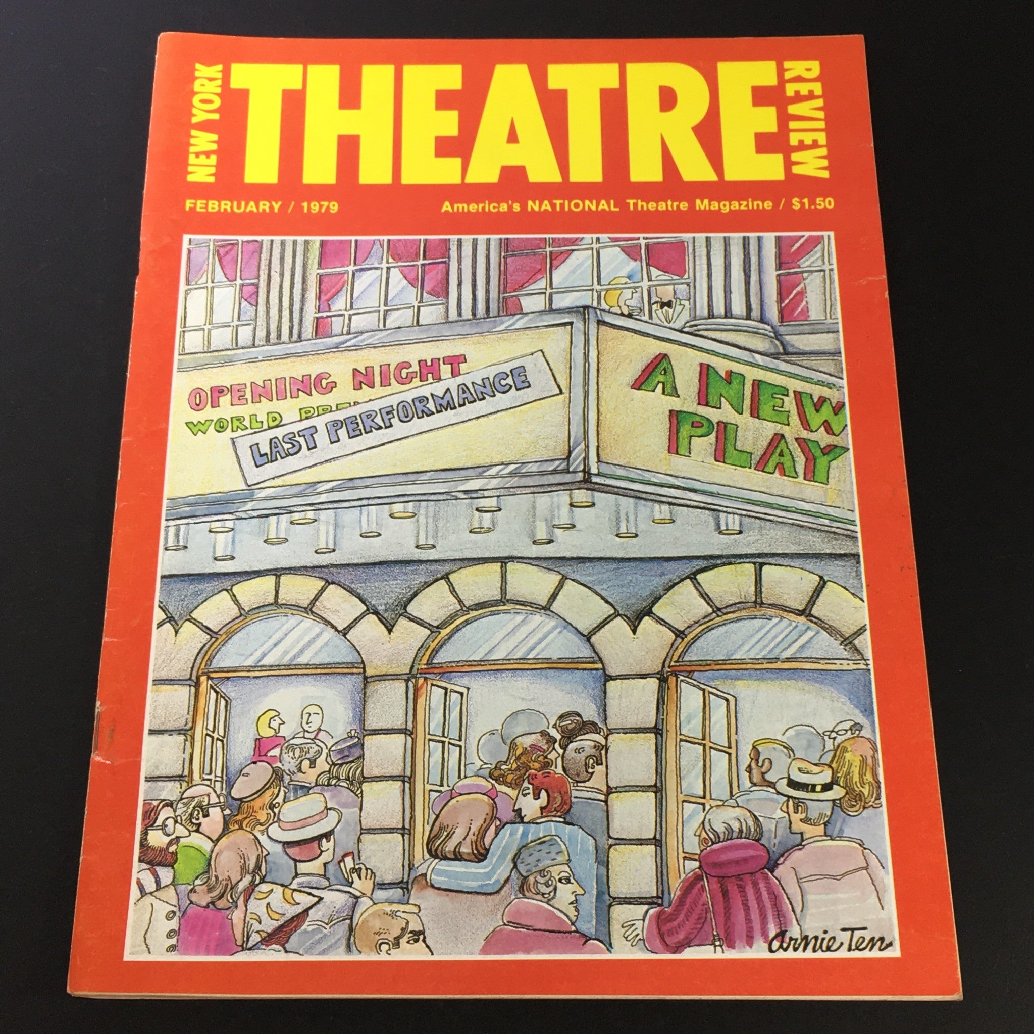 VTG New York Theatre Review Magazine February 1979 - Full Theme Cover Arnie Ten