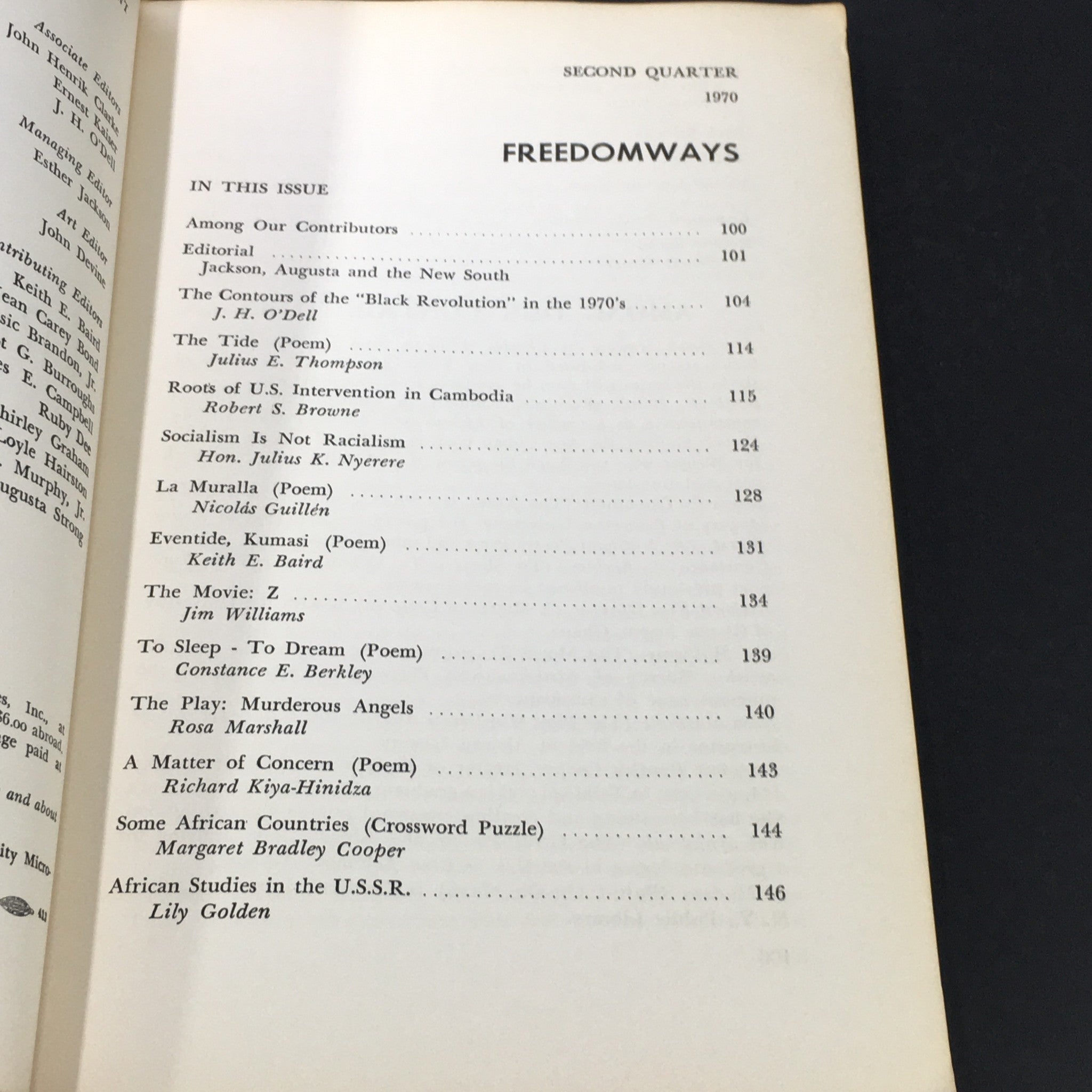 VTG Freedomways 1970 Vol. 10 #2 - The Contours of Black Revolution in the 1970's