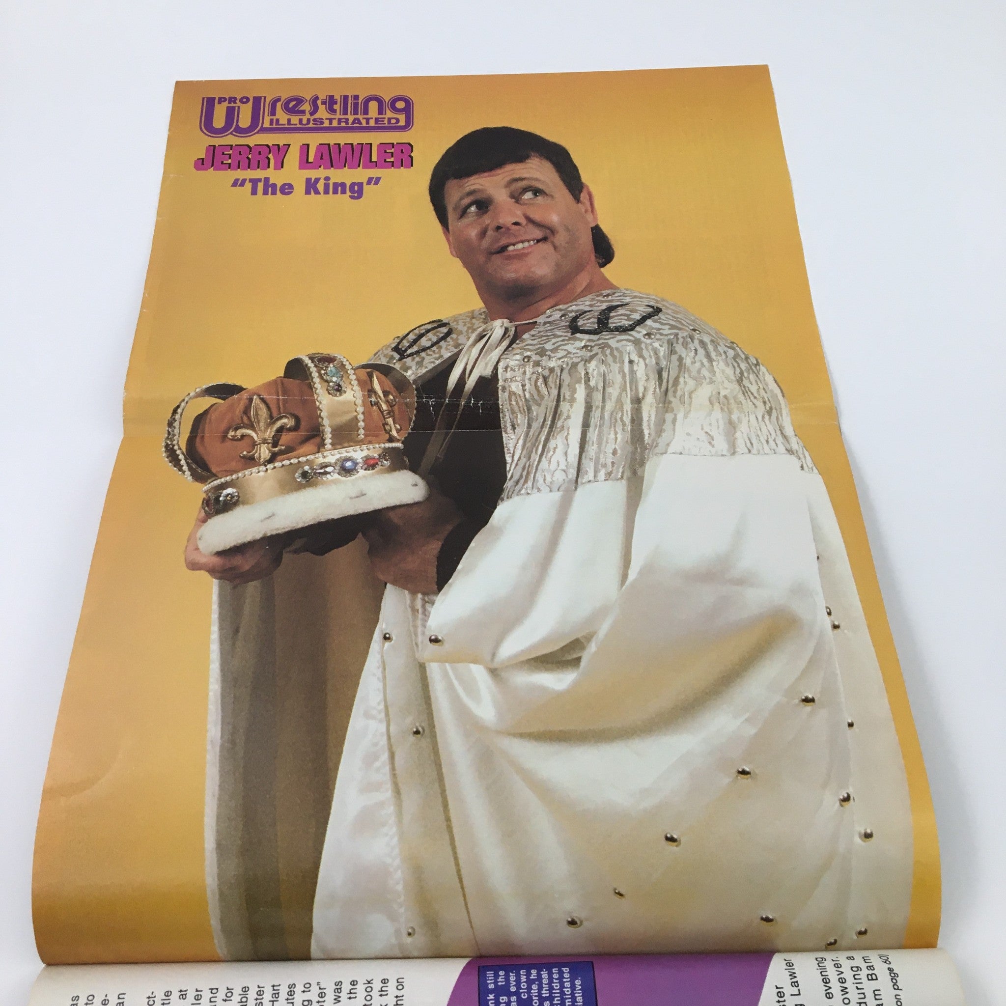 Jerry Lawler featured in Pro Wrestling Illustrated Magazine January 1994, dressed in royal attire, showcasing his persona as 'The King'.