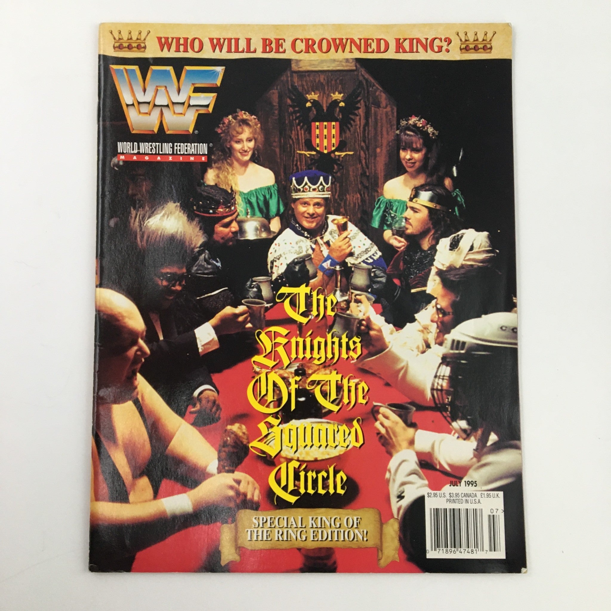 WWF Magazine July 1995 Mantaur, Jim Cornette, Owen Hart, No Label w Poster