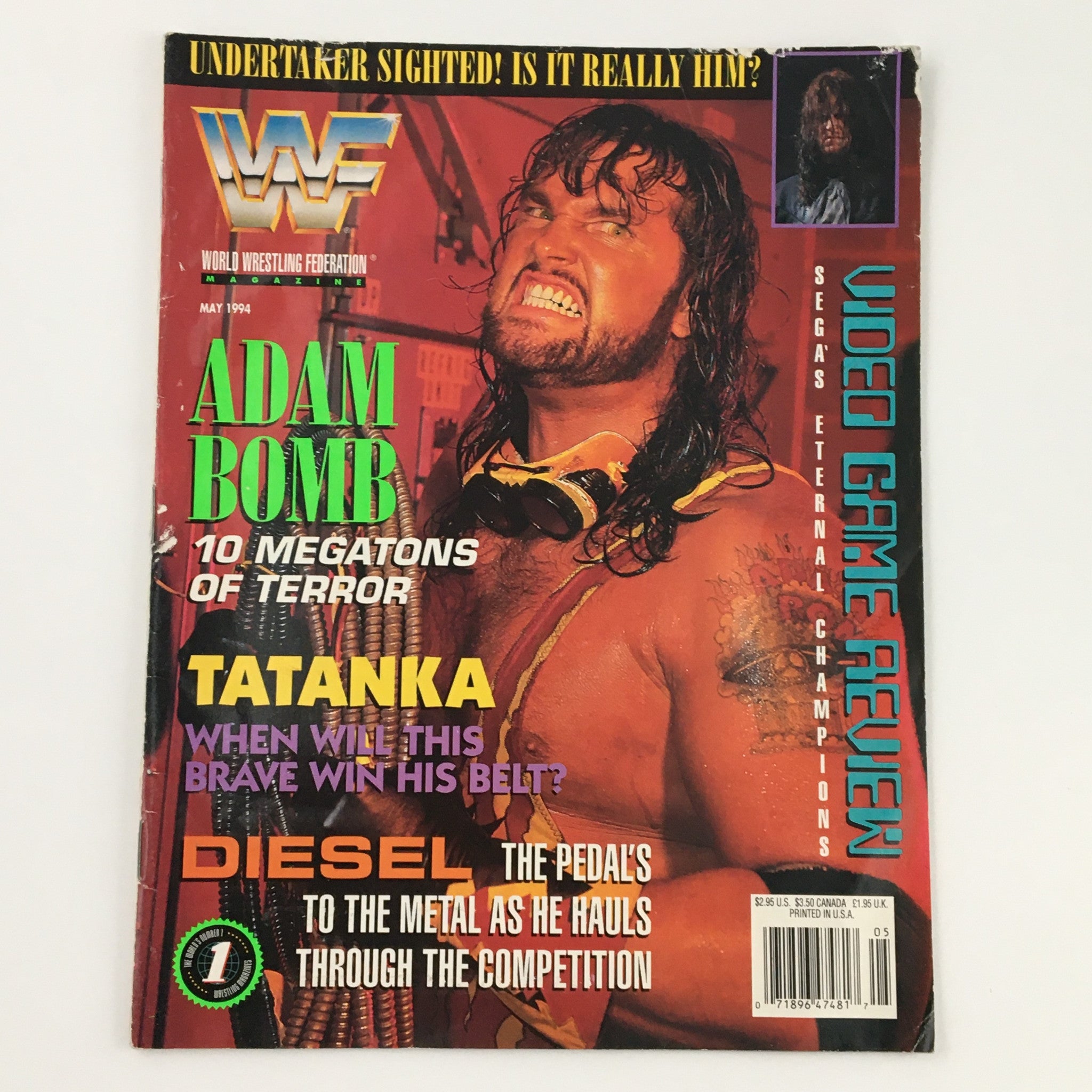 WWF Magazine May 1994 Adam Bomb, Tatanka, Diesel, Double J, No Label