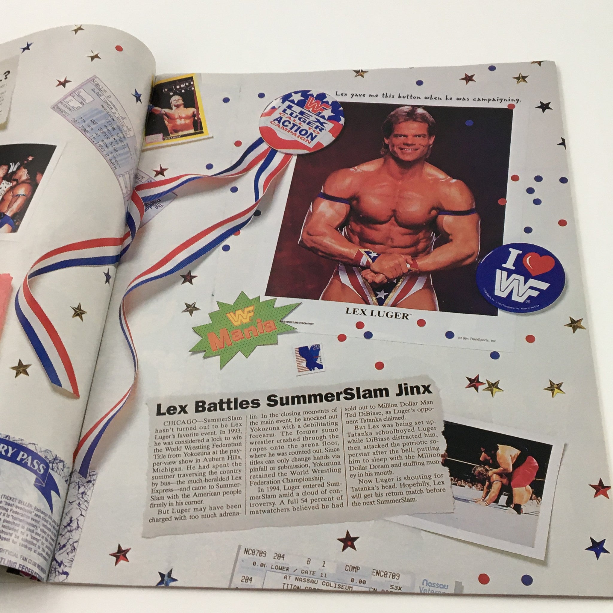 WWF Presents 1994 Bodyslams & Memories Lex Luger Battles Jinx No Label