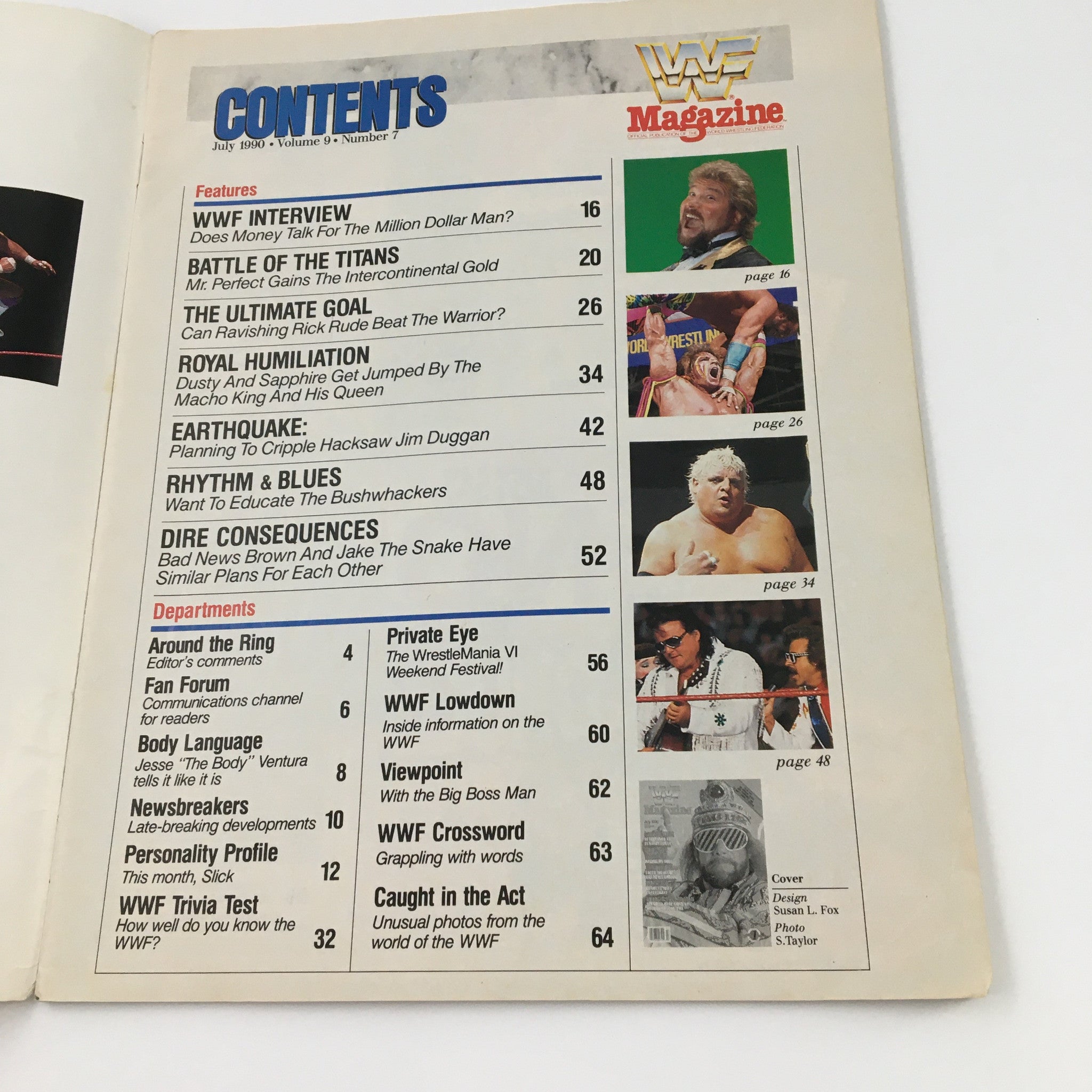 WWF Magazine July 1990 Randy Savage, Jake The Snake, Hacksaw, No Label