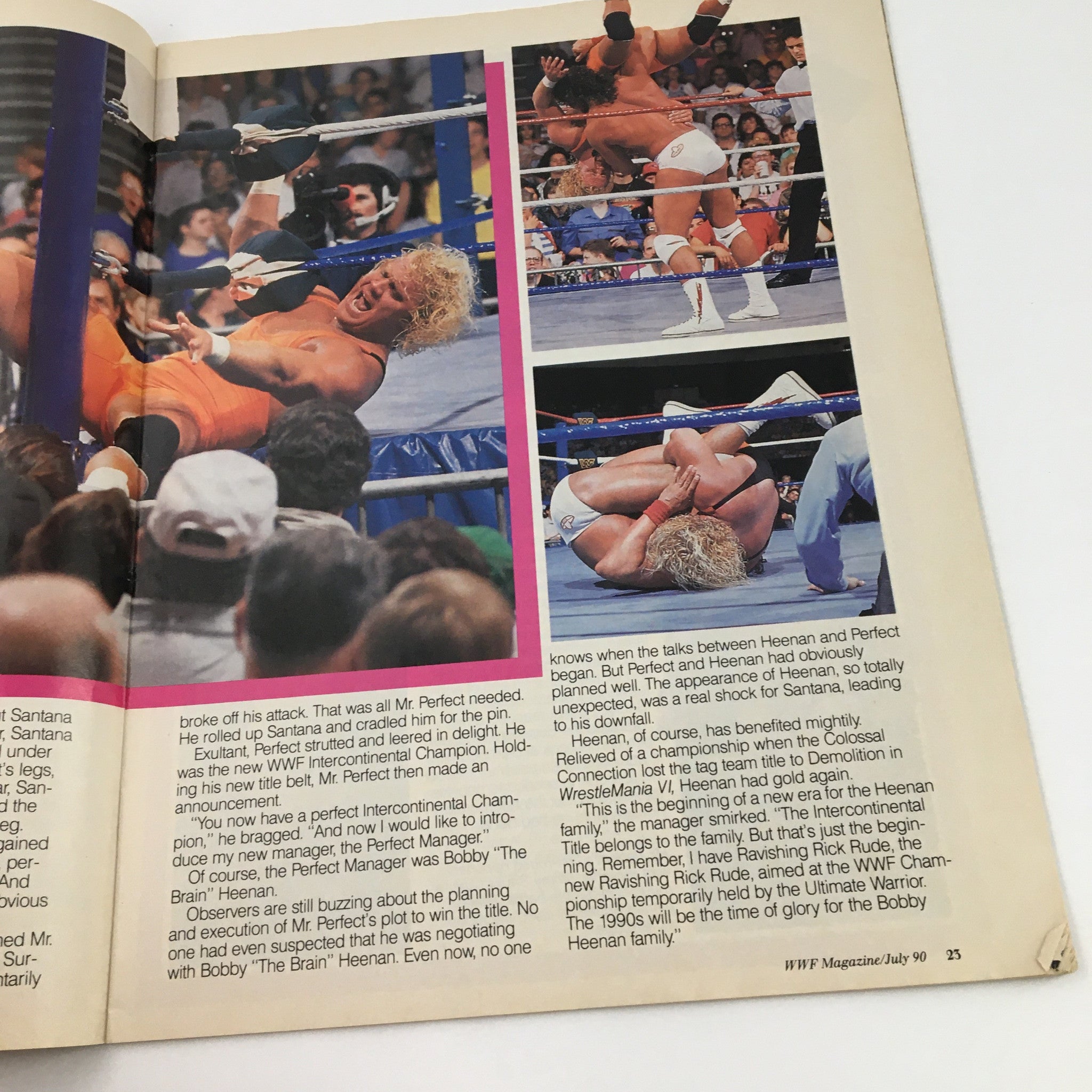 WWF Magazine July 1990 Randy Savage, Jake The Snake, Hacksaw, No Label