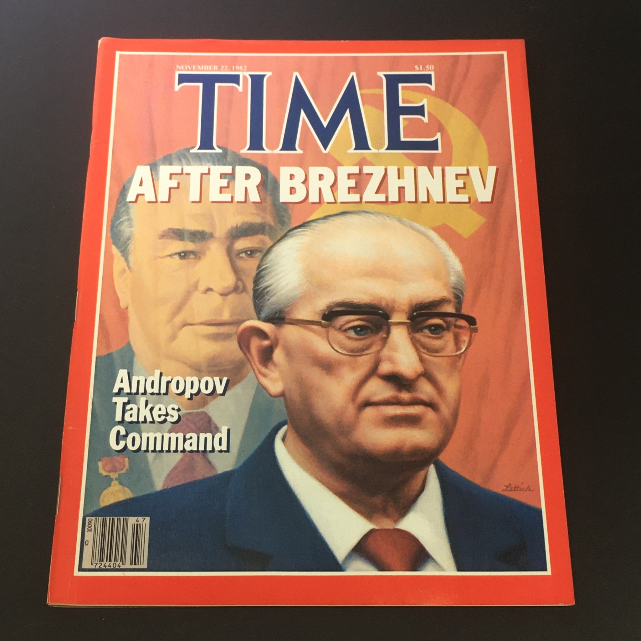 VTG Time Magazine November 22 1982 - Leonid Brezhnev / Yuri Andropov / No Label