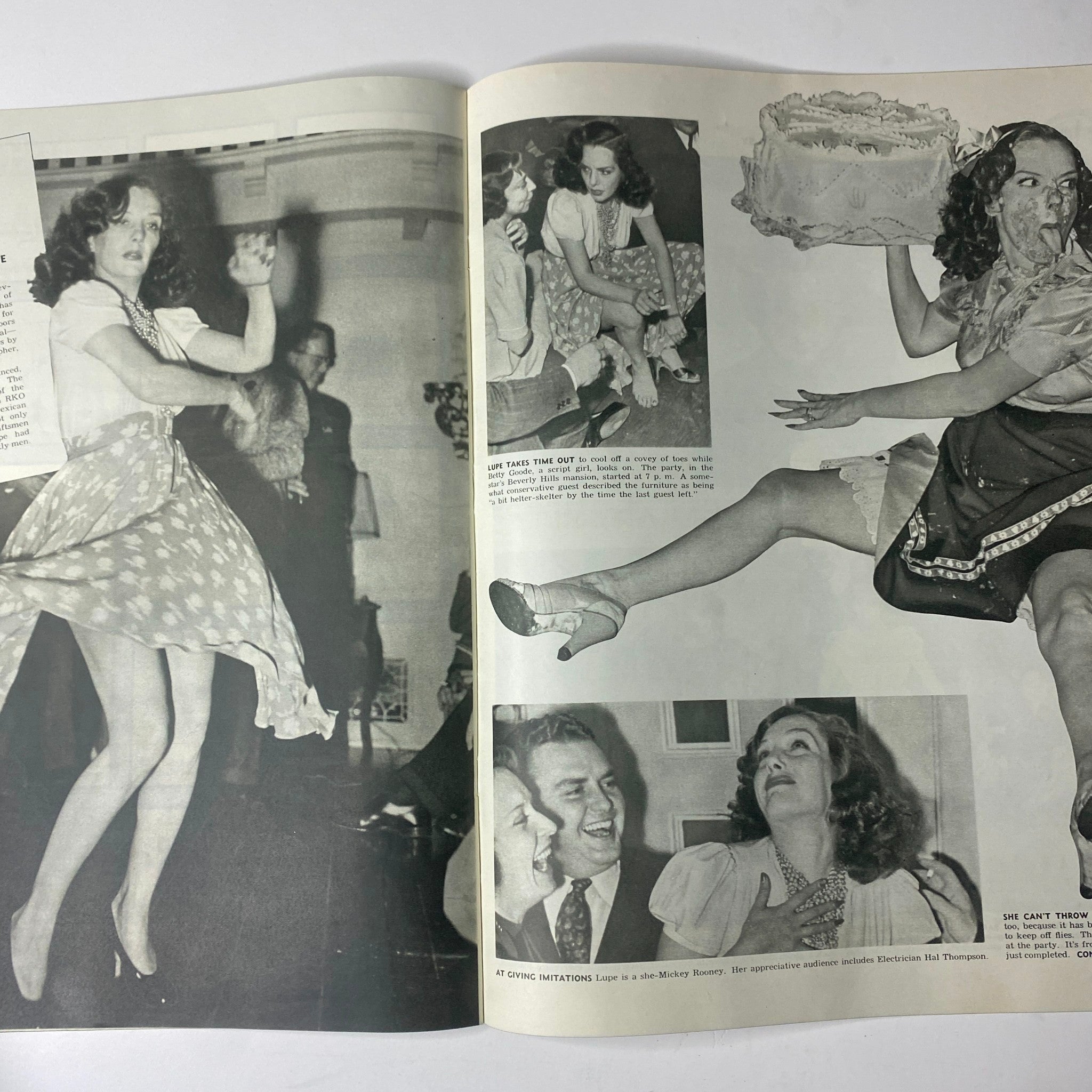 Judy Garland captured in a lively moment, showcasing her energetic dance style from the Look Magazine January 2, 1940 issue with the title 'Look Magazine January 2, 1940 Judy Garland Cover No Label'.