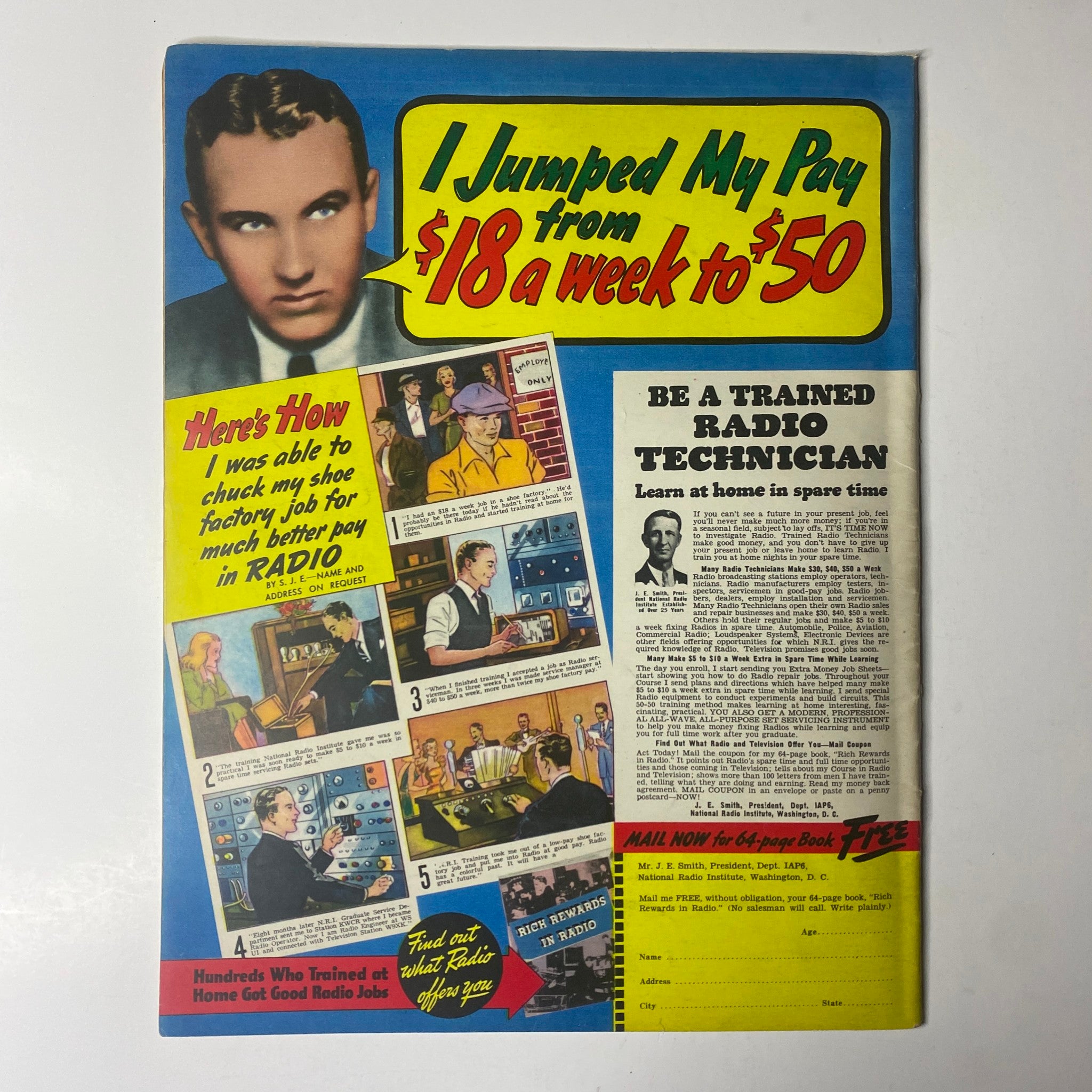 Cover of Click Magazine January 1941, Vol 4, No 1, featuring the title 'I Jumped My Pay from $18 a week to $50', showcasing vintage graphics and advertisements.