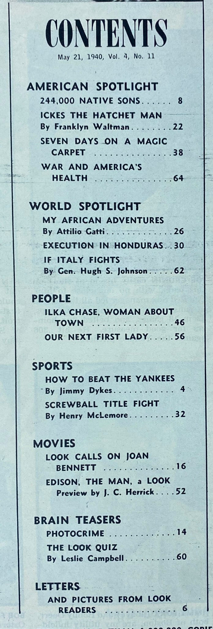 Look Magazine May 21, 1940 The Story Behind Native Son No Label VG