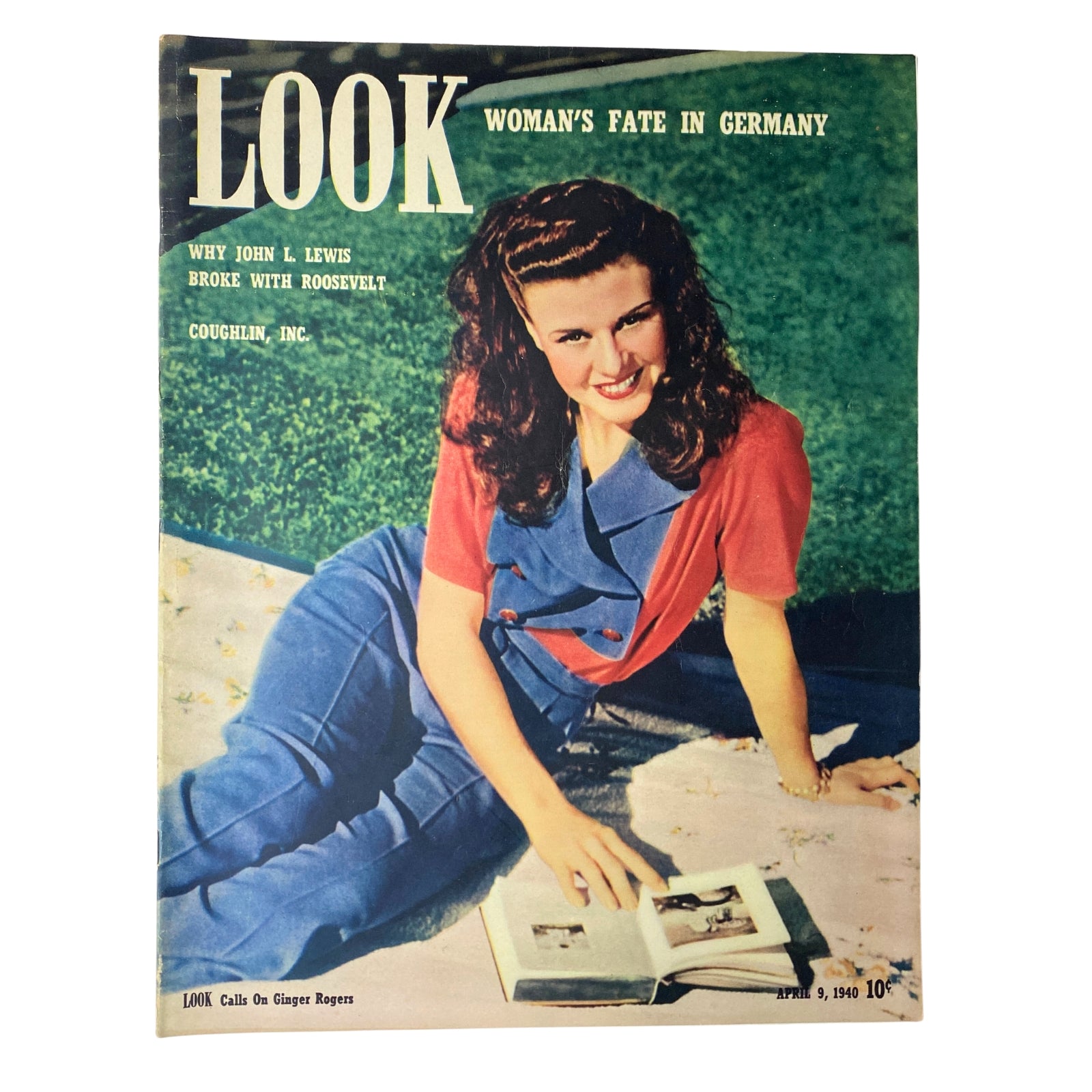 Look Magazine April 9, 1940 Ginger Rogers Cover No Label VG