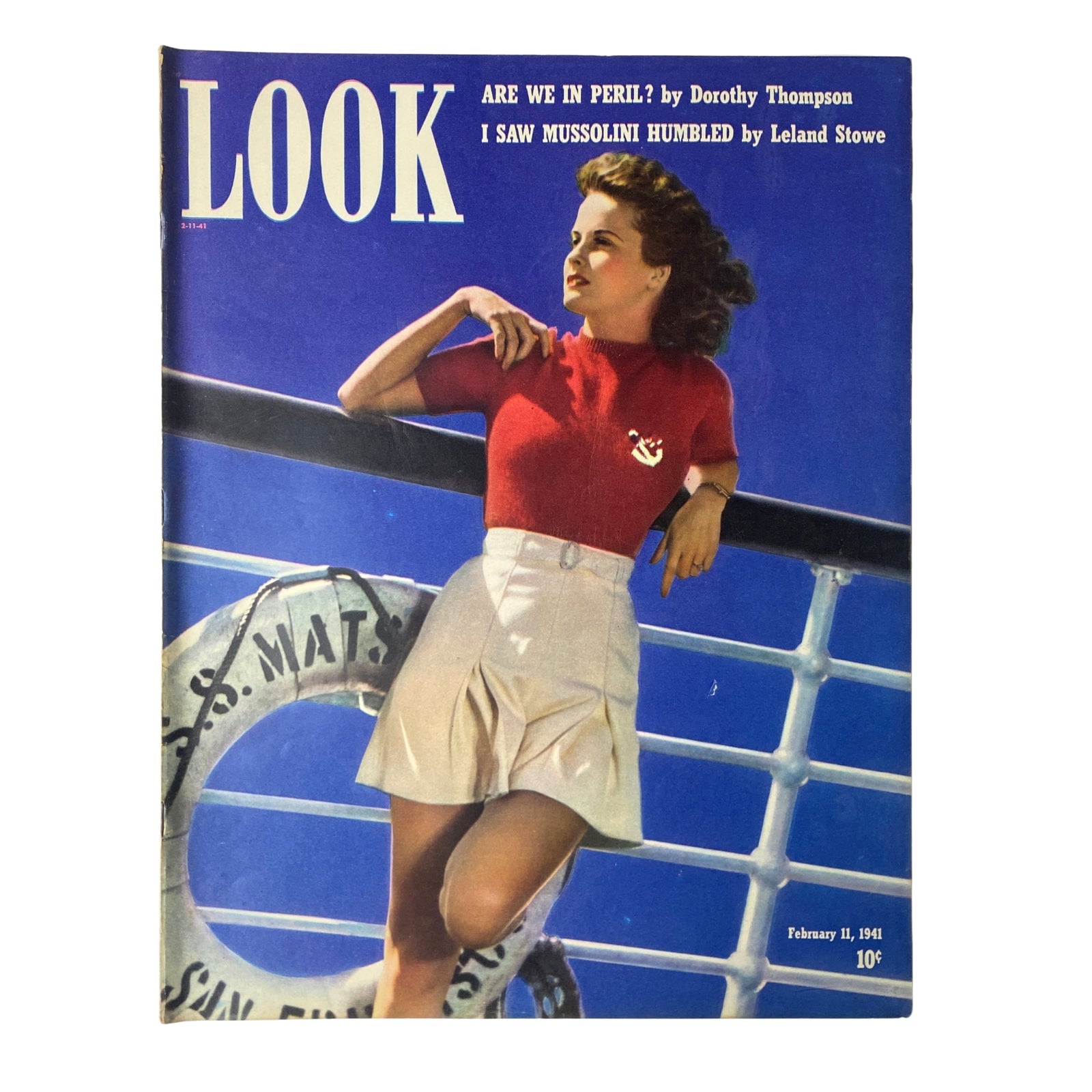 Look Magazine February 11, 1941 I Saw Mussolini Humbled No Label VG