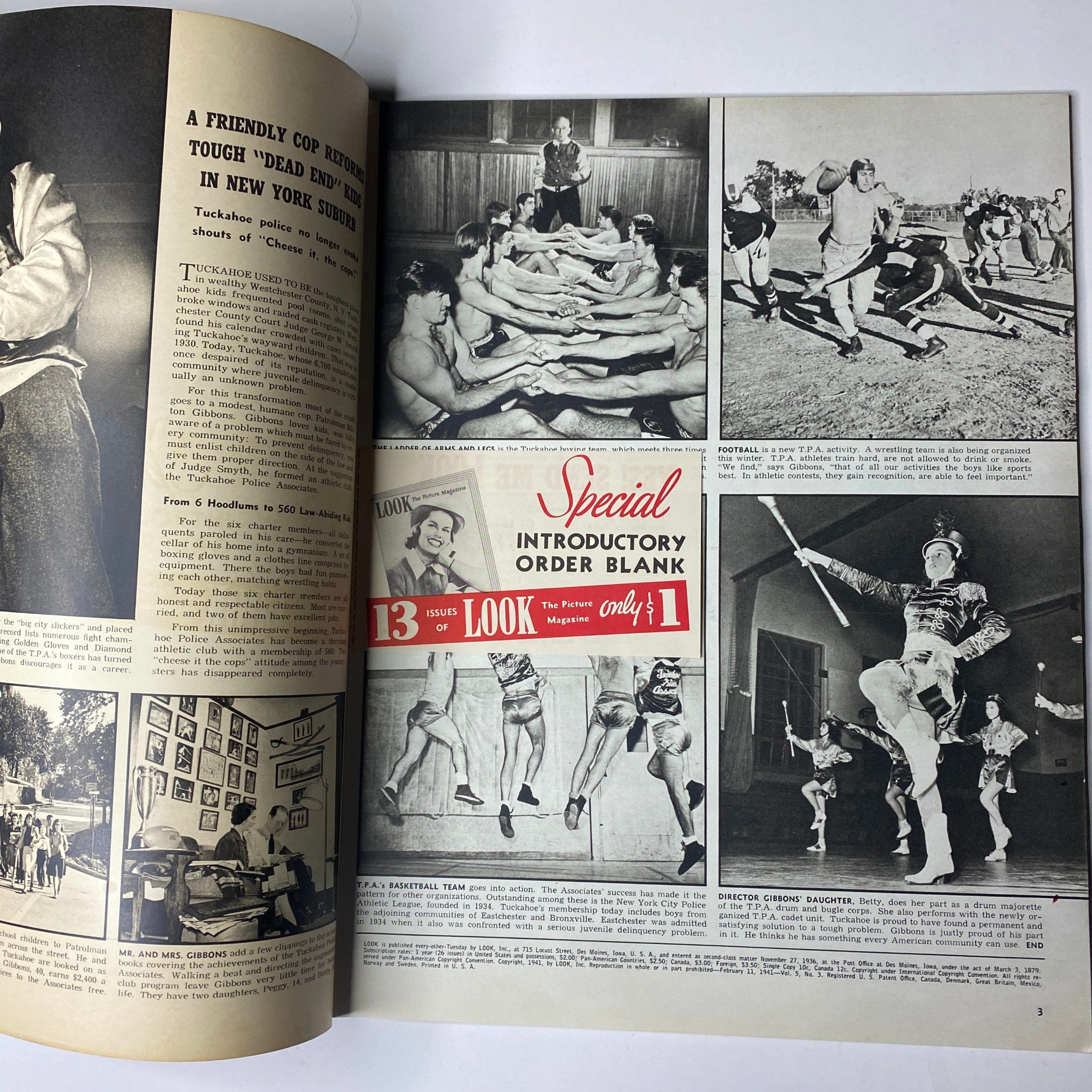 Look Magazine February 11, 1941 I Saw Mussolini Humbled No Label VG