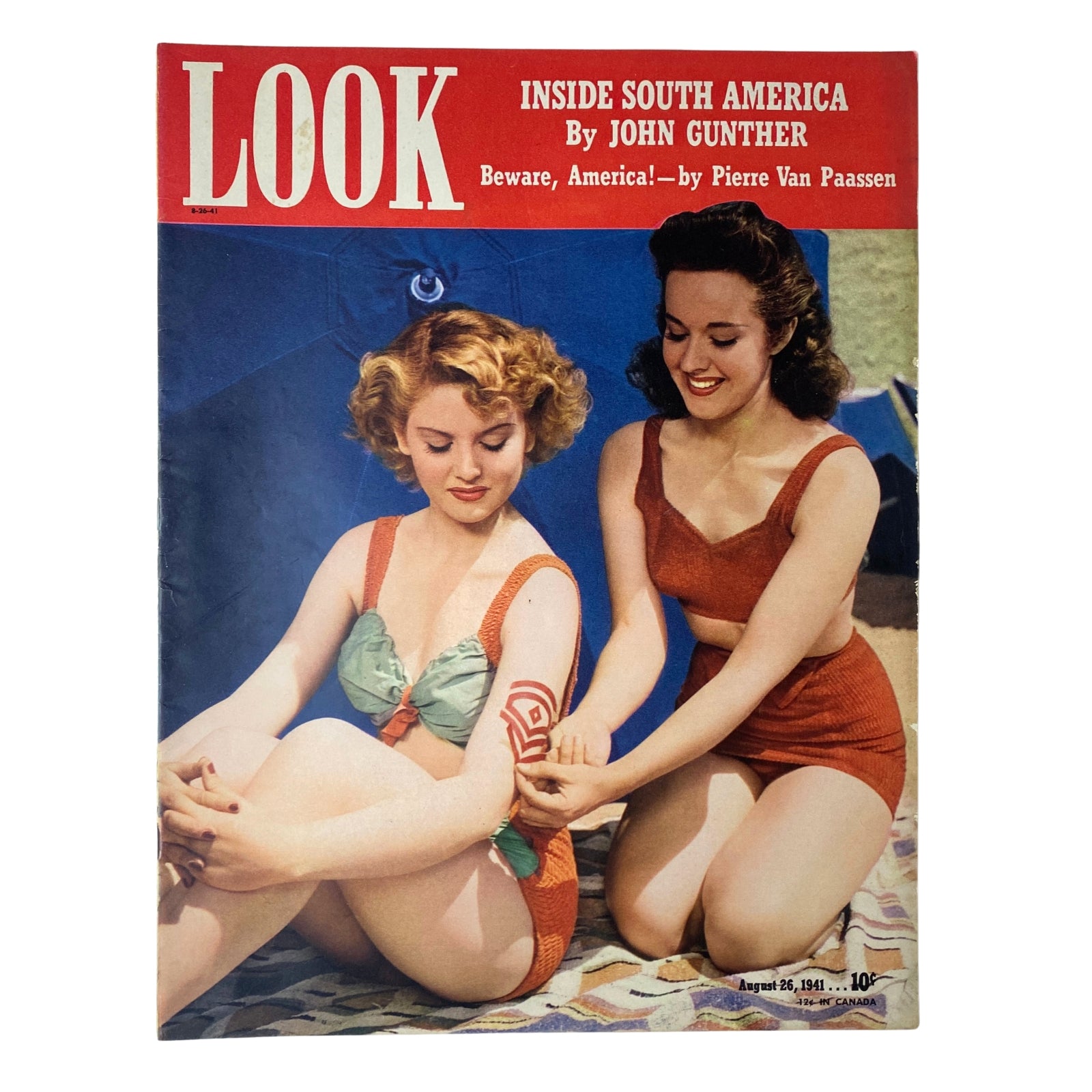 Look Magazine August 26, 1941 Peggy Moran and Elaine Morey No Label VG