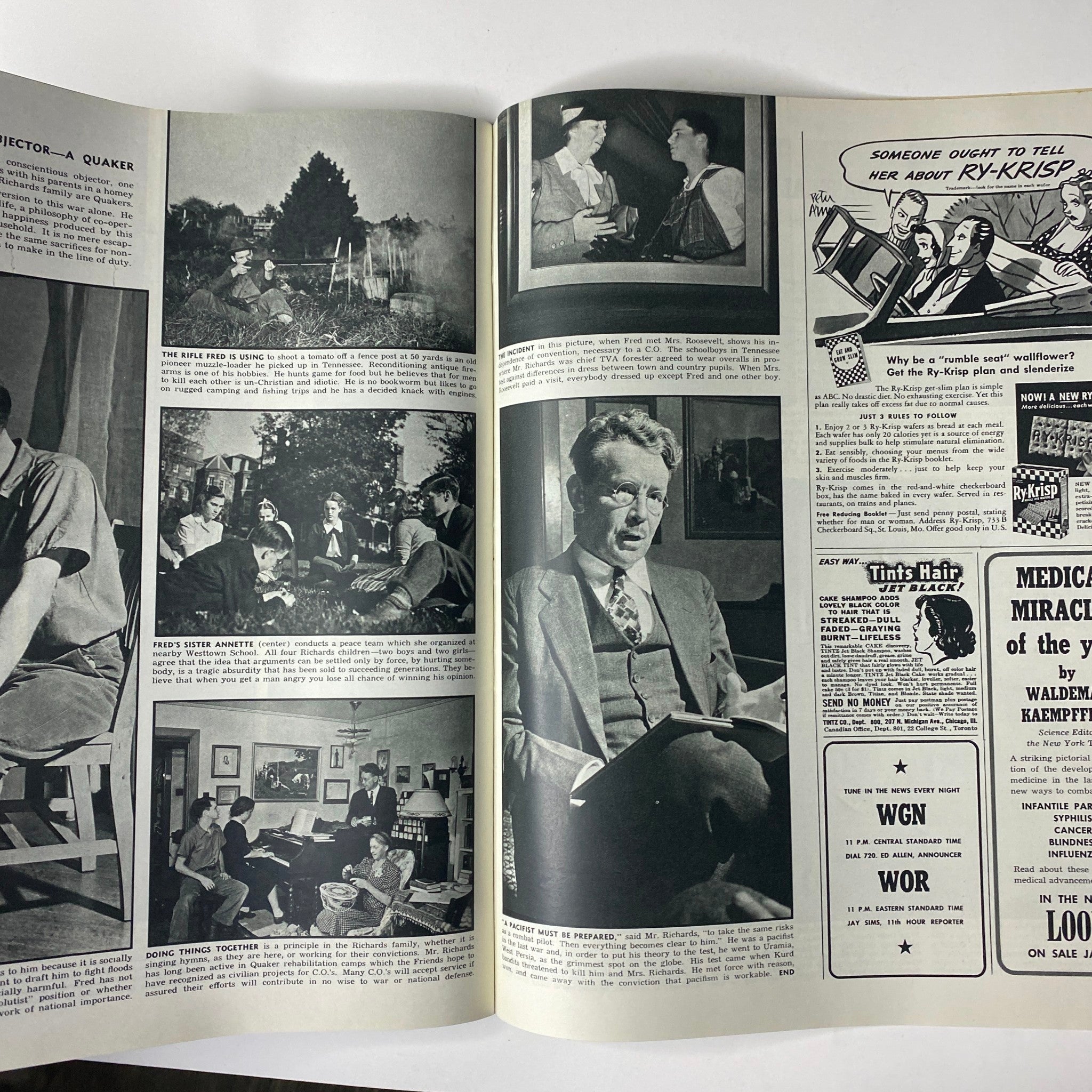 Look Magazine January 14, 1941 President Franklin D. Roosevelt No Label VG