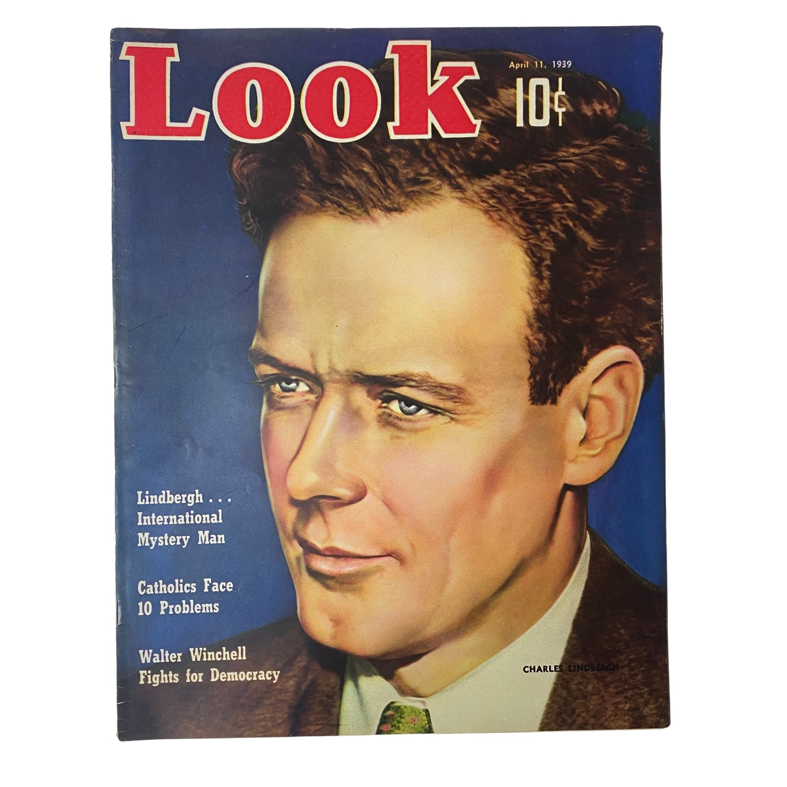 Look Magazine April 11, 1939 Charles Lindbergh Cover No Label VG