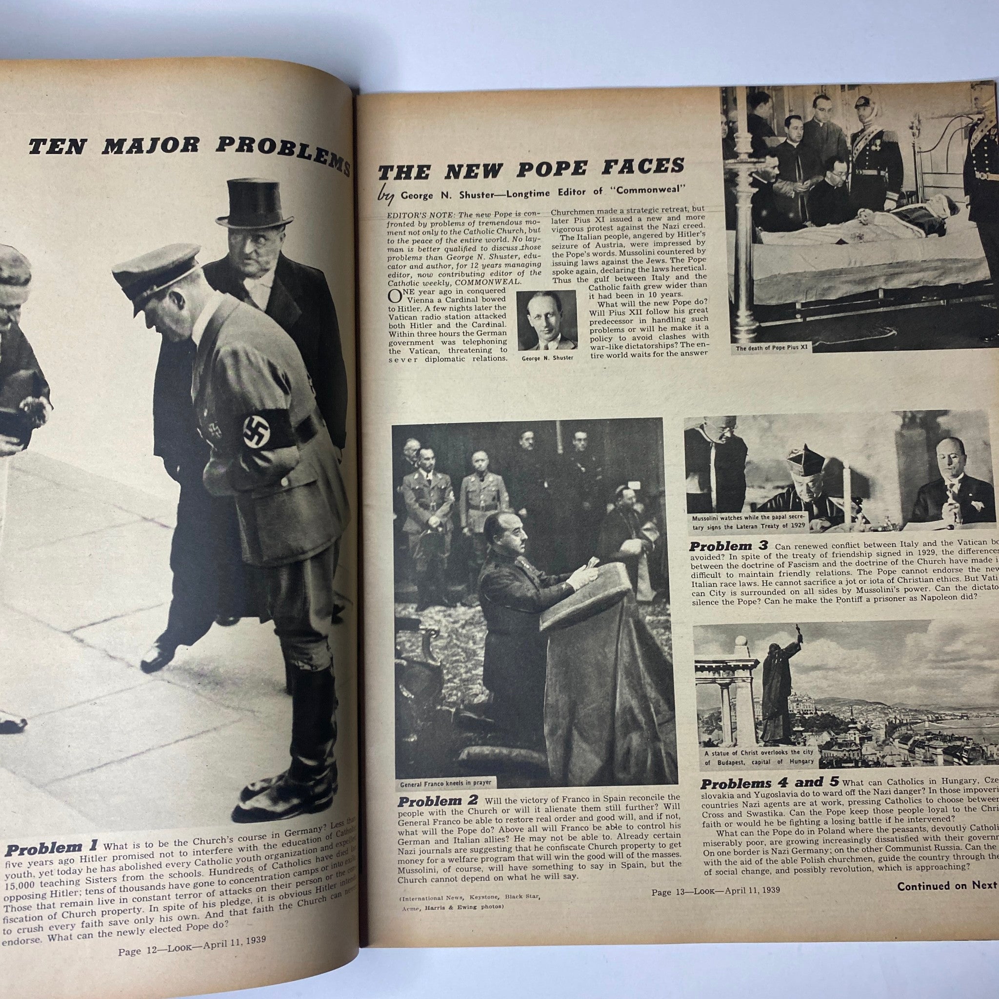 Look Magazine April 11, 1939 Charles Lindbergh Cover No Label VG