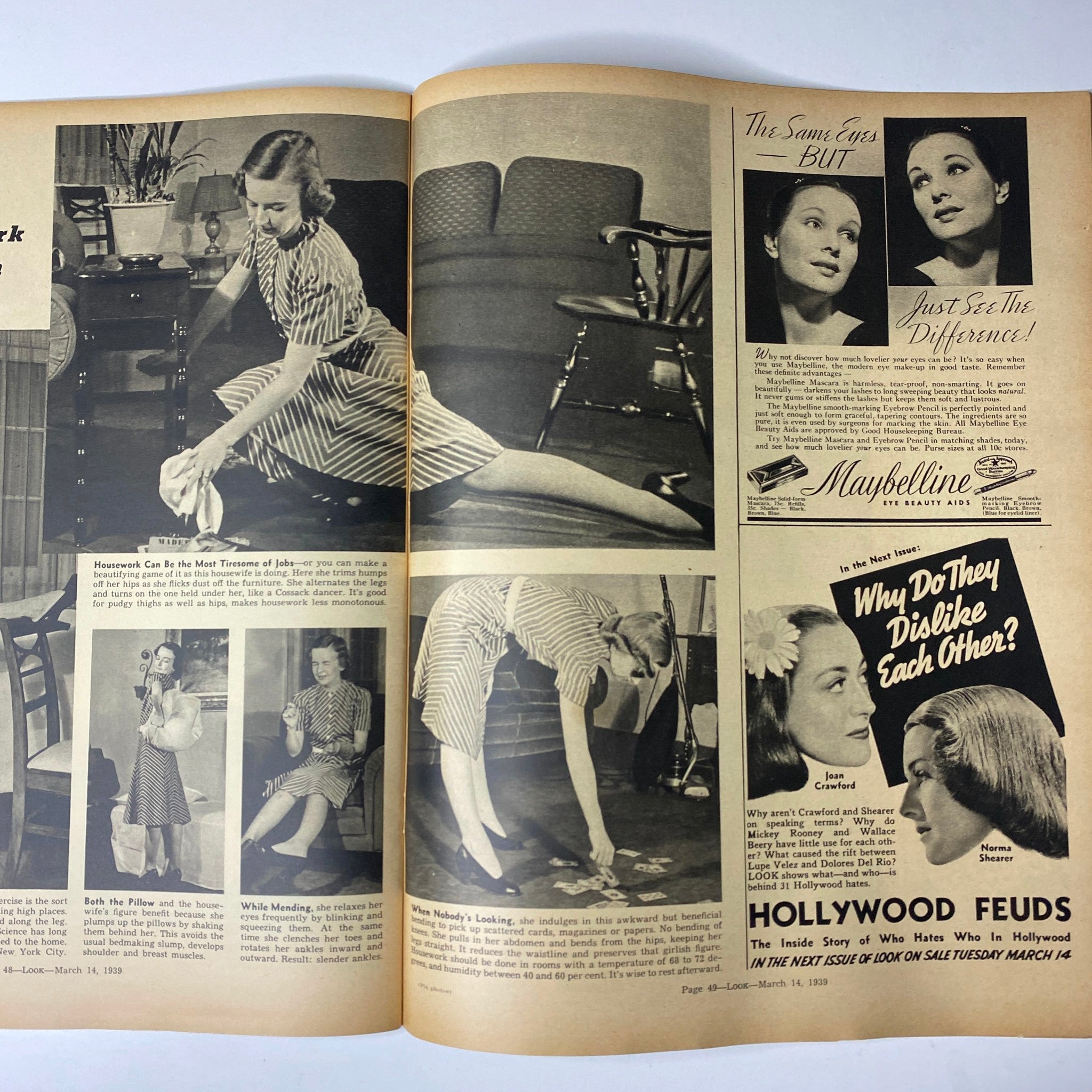 Look Magazine March 14, 1939 Paulette Goddard Cover No Label VG