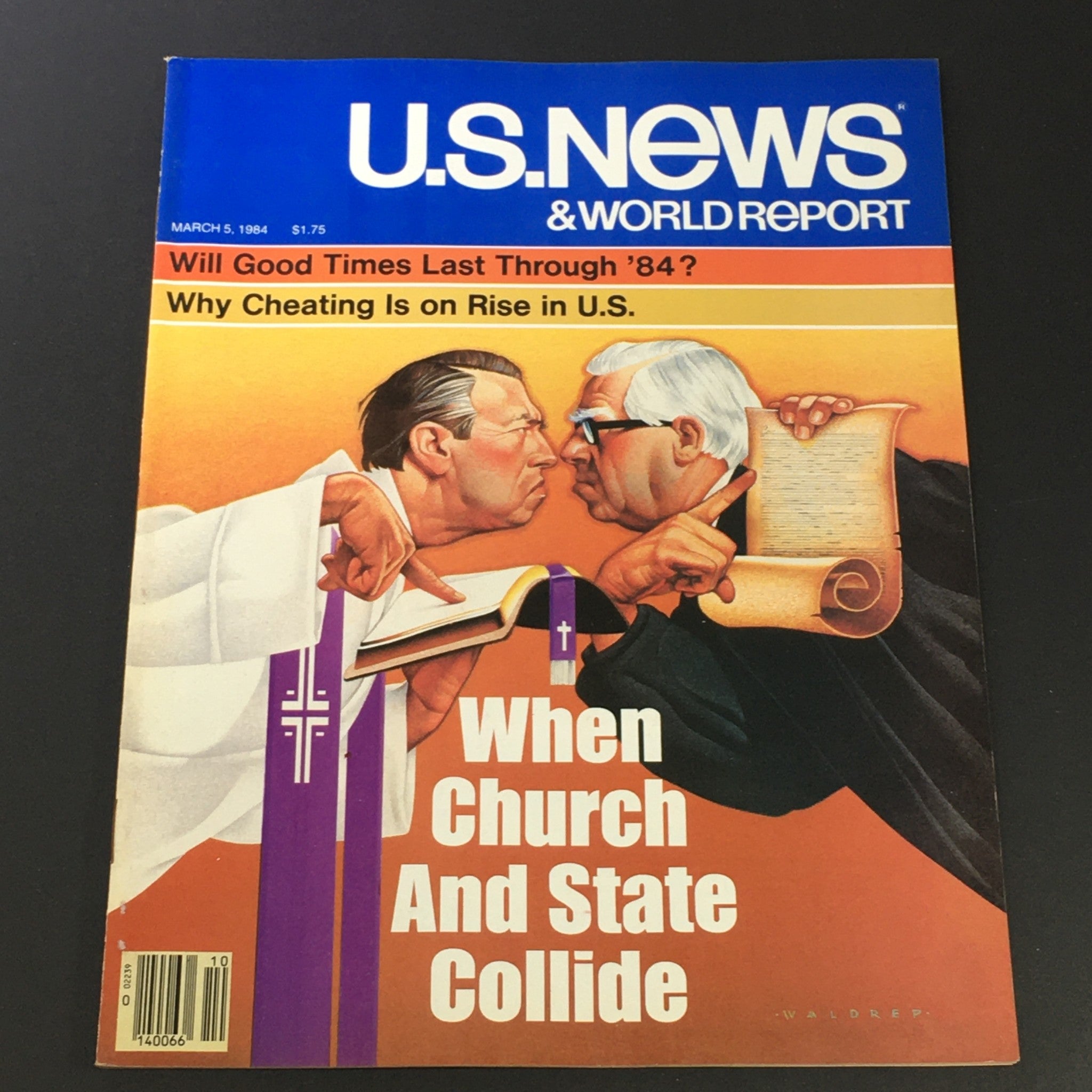 VTG US News & World Report Magazine March 5 1984 - When Church & State Collide