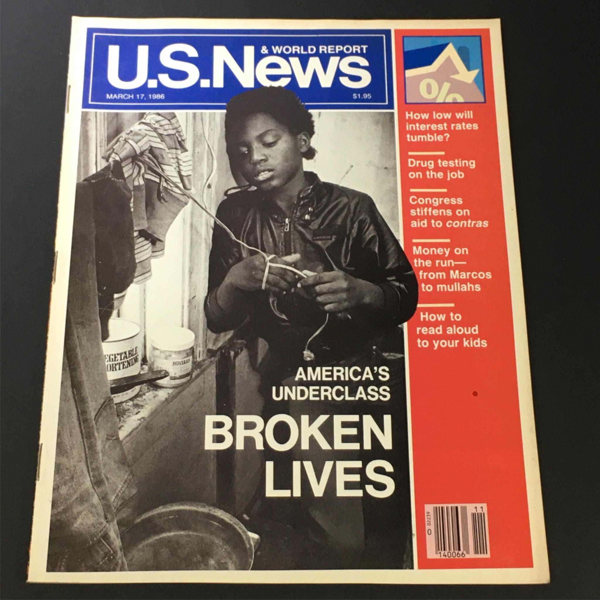 VTG US News & World Report Magazine March 17 1986 - America's Underclass Lives