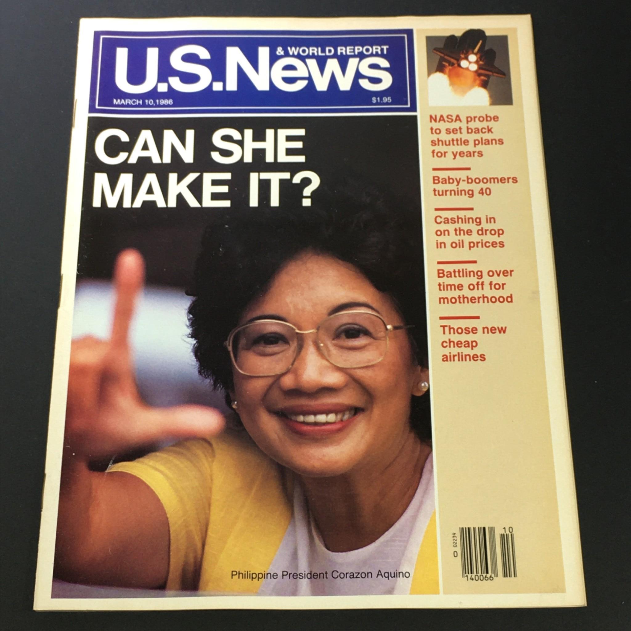 VTG US News & World Report Magazine March 10 1986 - President Corazon Aquino