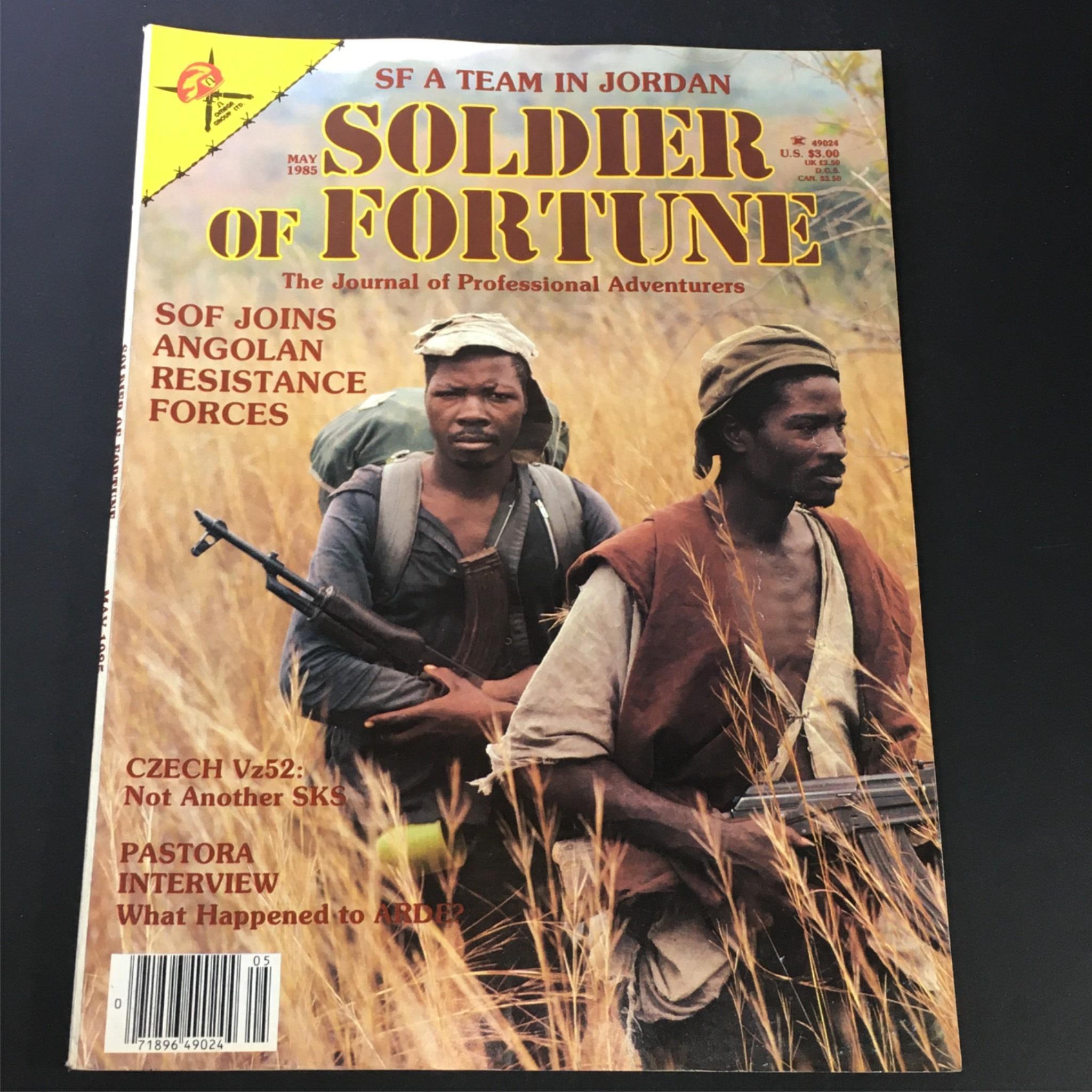 VTG Soldier of Fortune Magazine May 1985 - Sof Joins Angolan Resistance Forces