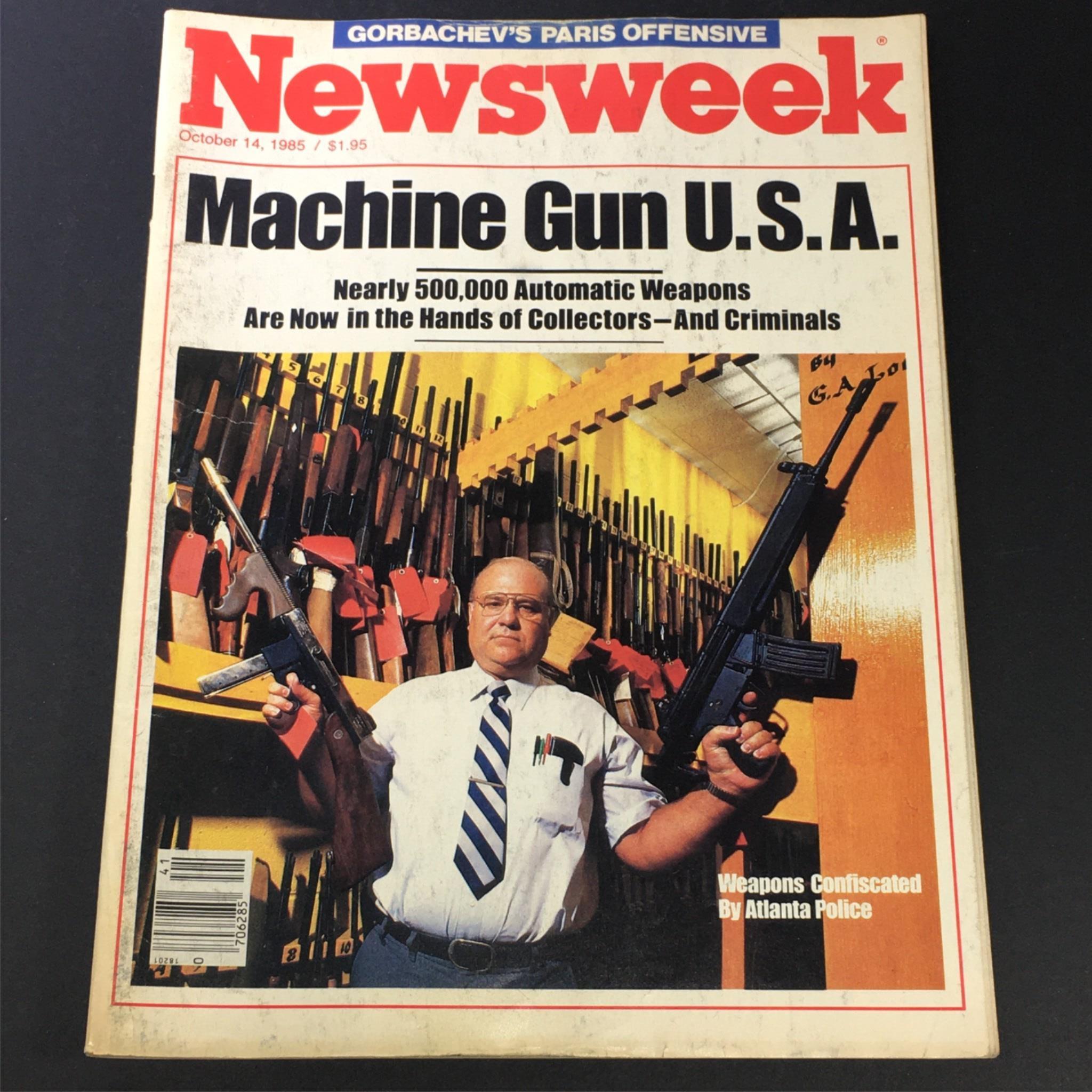 VTG Newsweek Magazine October 14 1985 - Weapons Confiscated by Atlanta Police