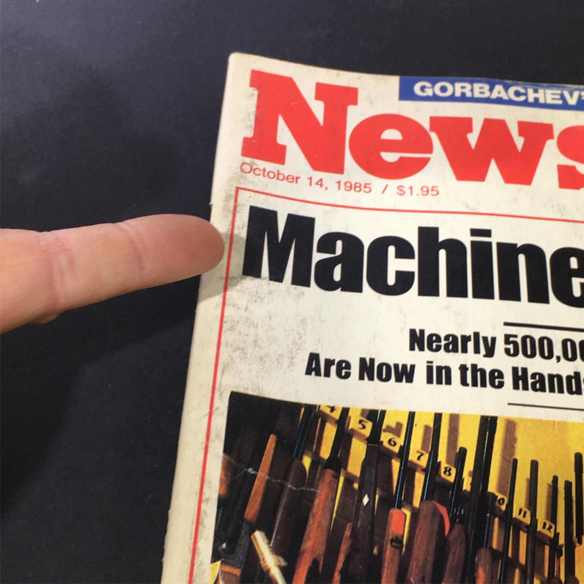 VTG Newsweek Magazine October 14 1985 - Weapons Confiscated by Atlanta Police