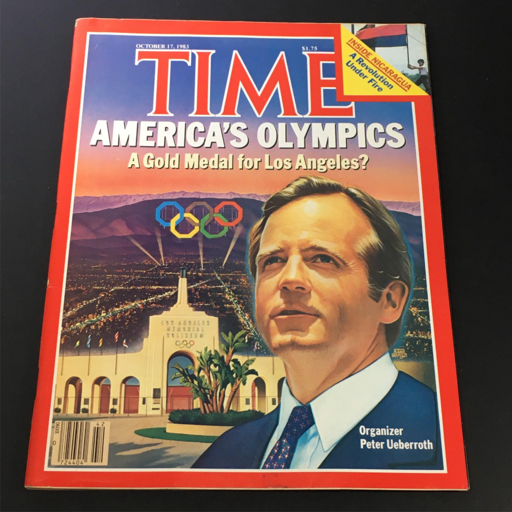 VTG Time Magazine October 27 1983 - Olympic Organizer Peter Ueberroth / No Label