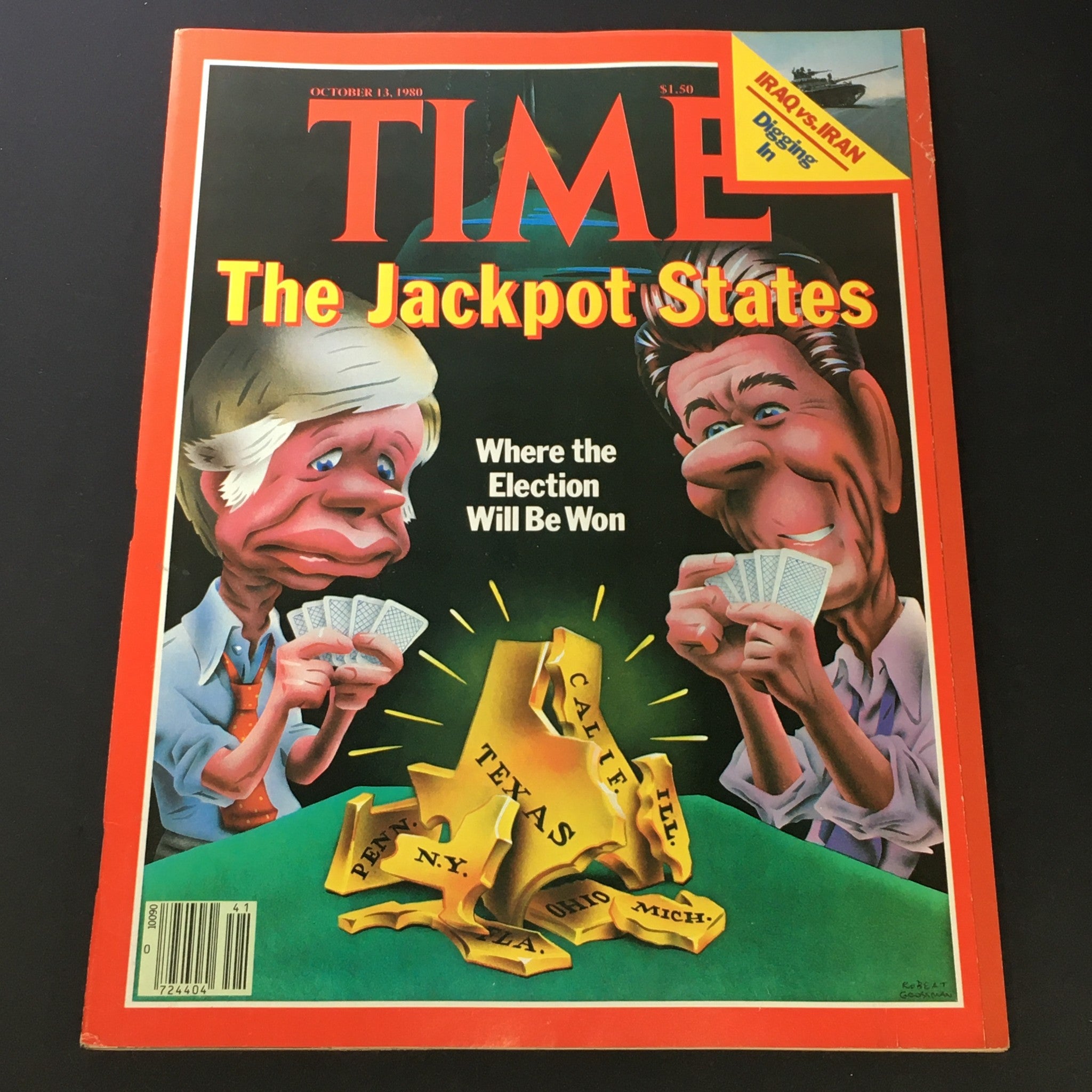 VTG Time Magazine October 13 1980 - The Jackpot States / Iraq vs Iran Digging In