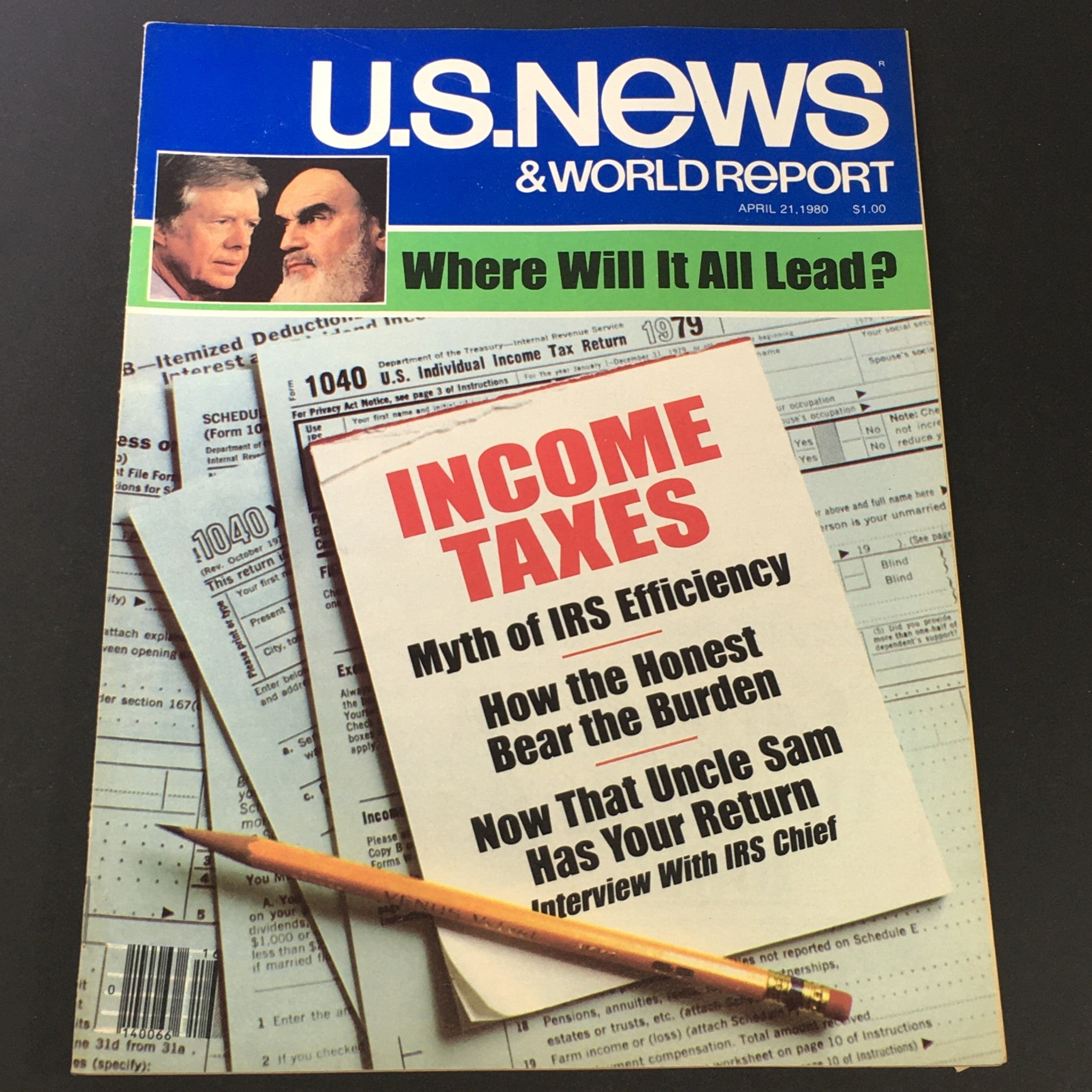 VTG US News & World Report Magazine April 21 1980 - Jimmy Carter / Income Taxes