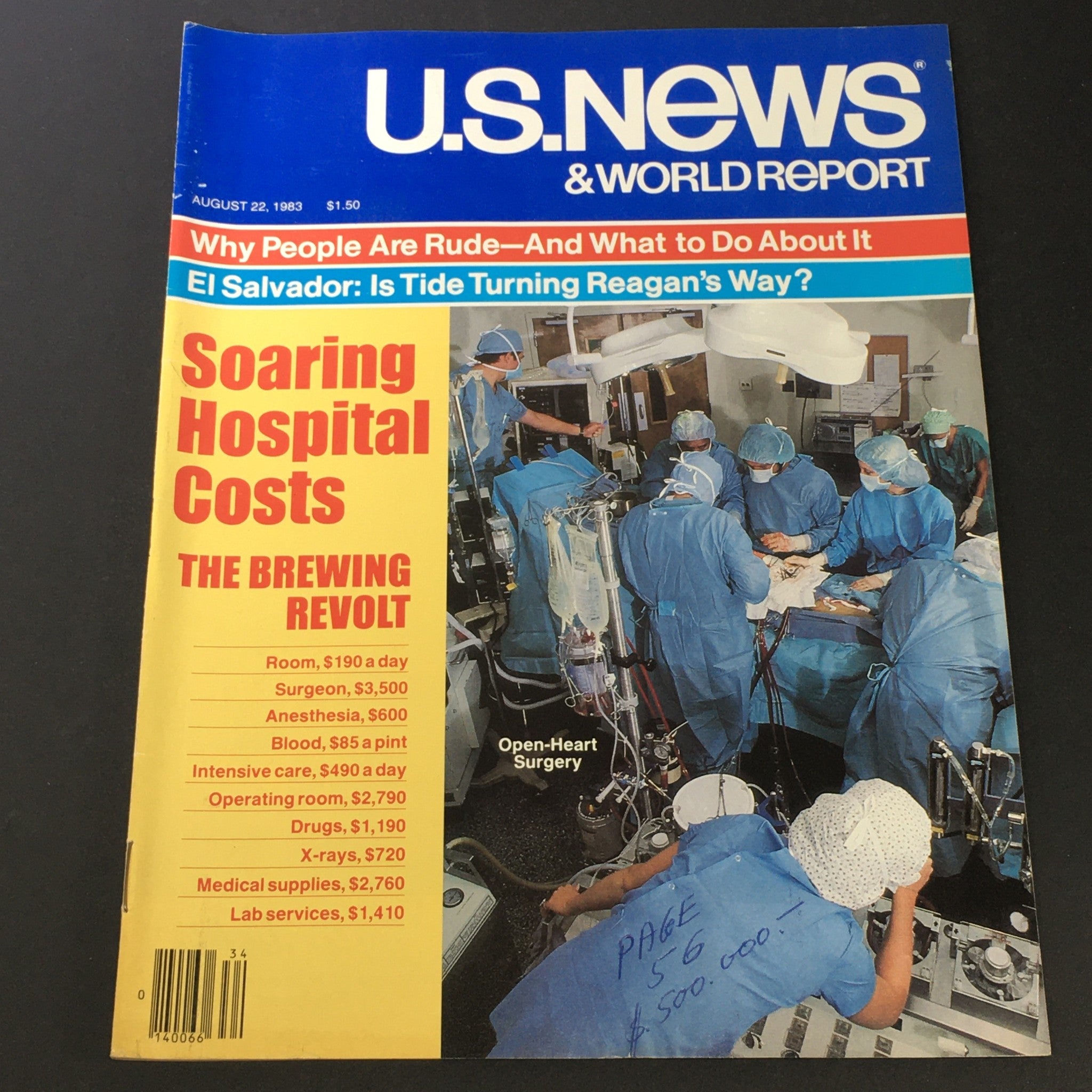 VTG US News & World Report Magazine August 22 1983 - Soaring Hospital Costs