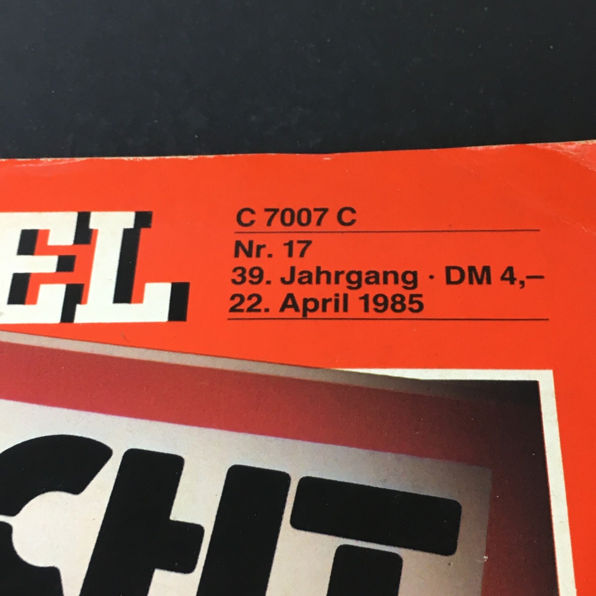 VTG Der Spiegel Magazine April 22 1985 - Gesucht KZ-Art Mengele / German