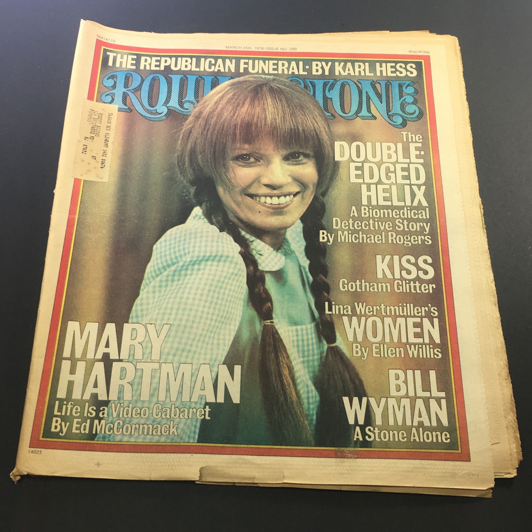 VTG Rolling Stone Magazine March 25 1976 - Mary Hartman / Bill Wyman / Kiss