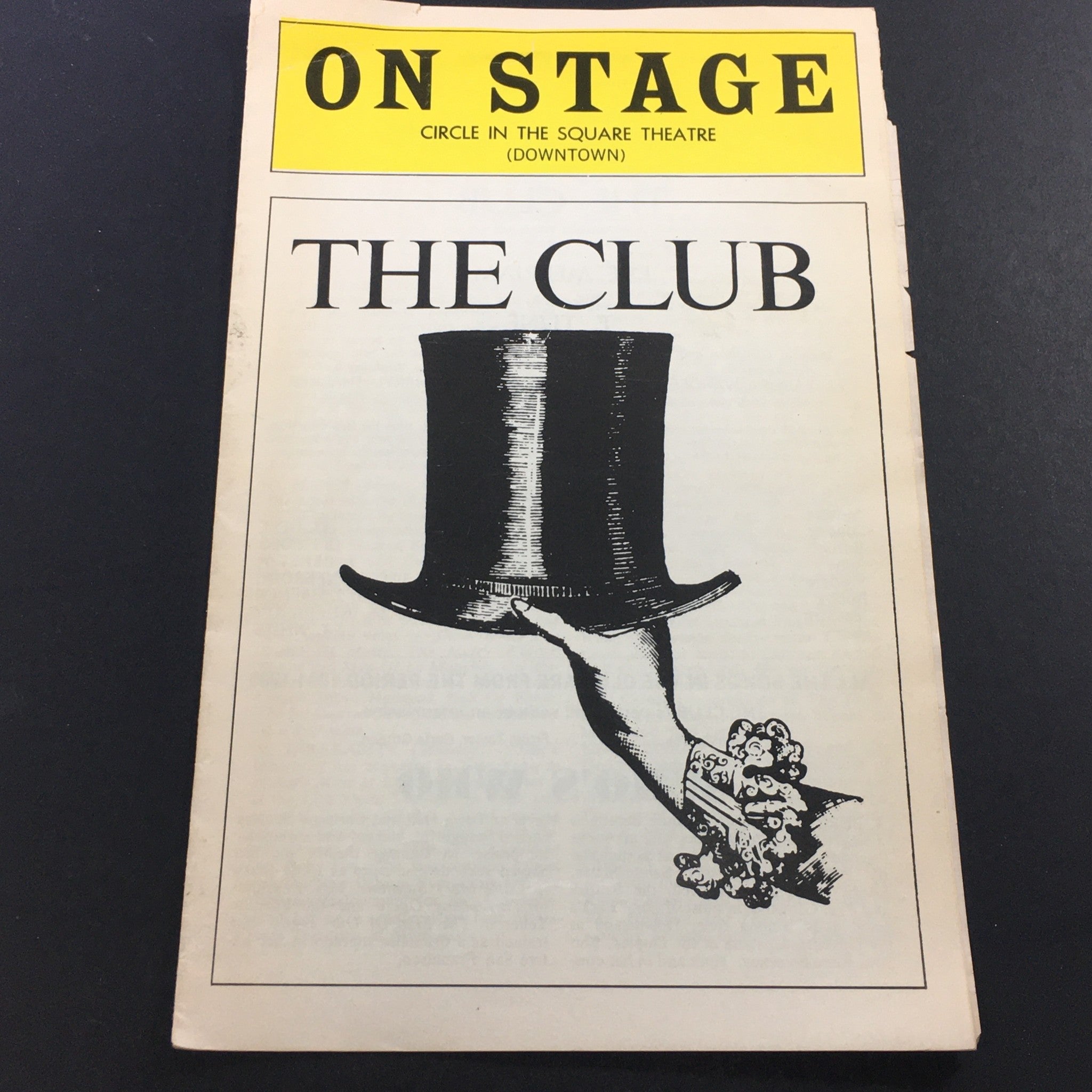 VTG 1894-1905 Circle in the Square The Club by Eve Merriam Directed by T. Tune