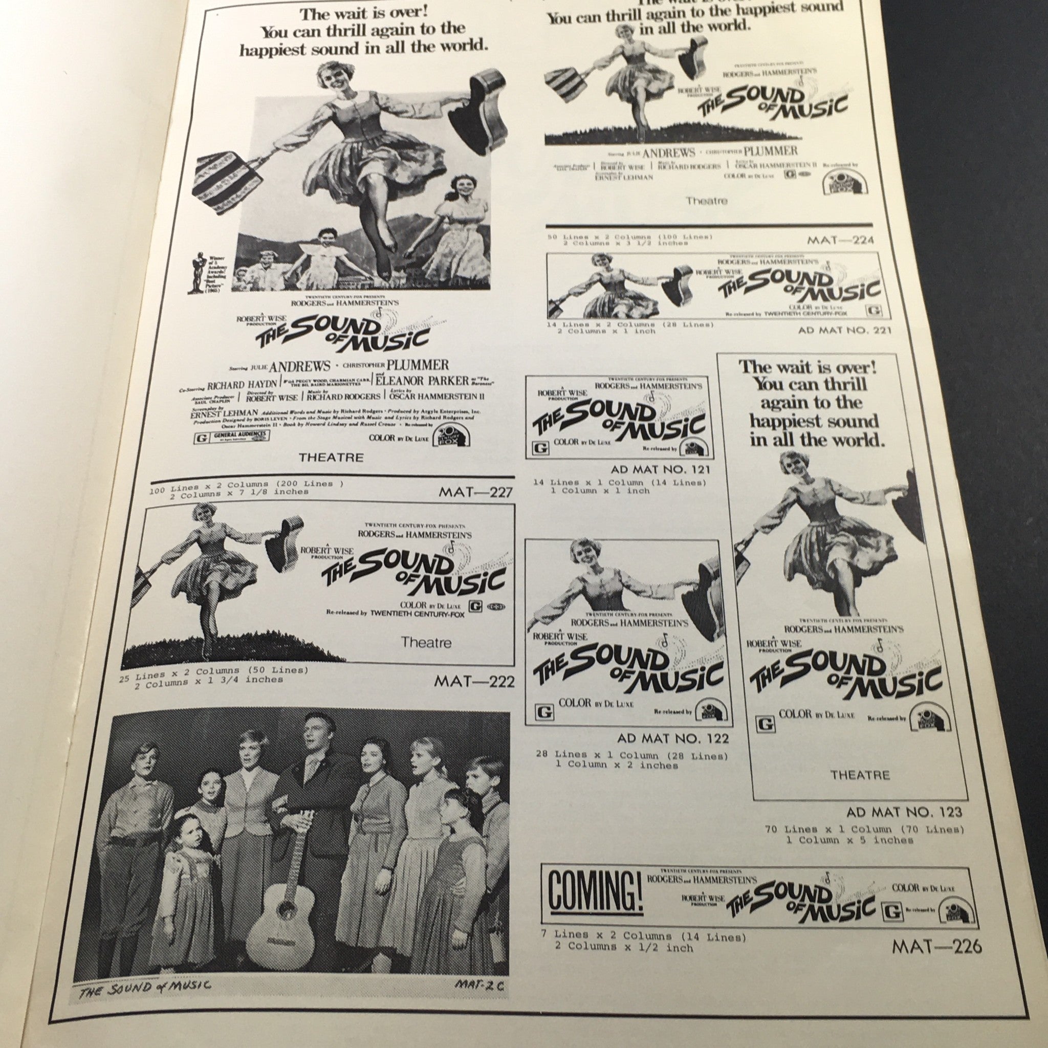 VTG Pressbook Local Reviews 1973 - Julie Andrews' The Sound of Music / Newsstand