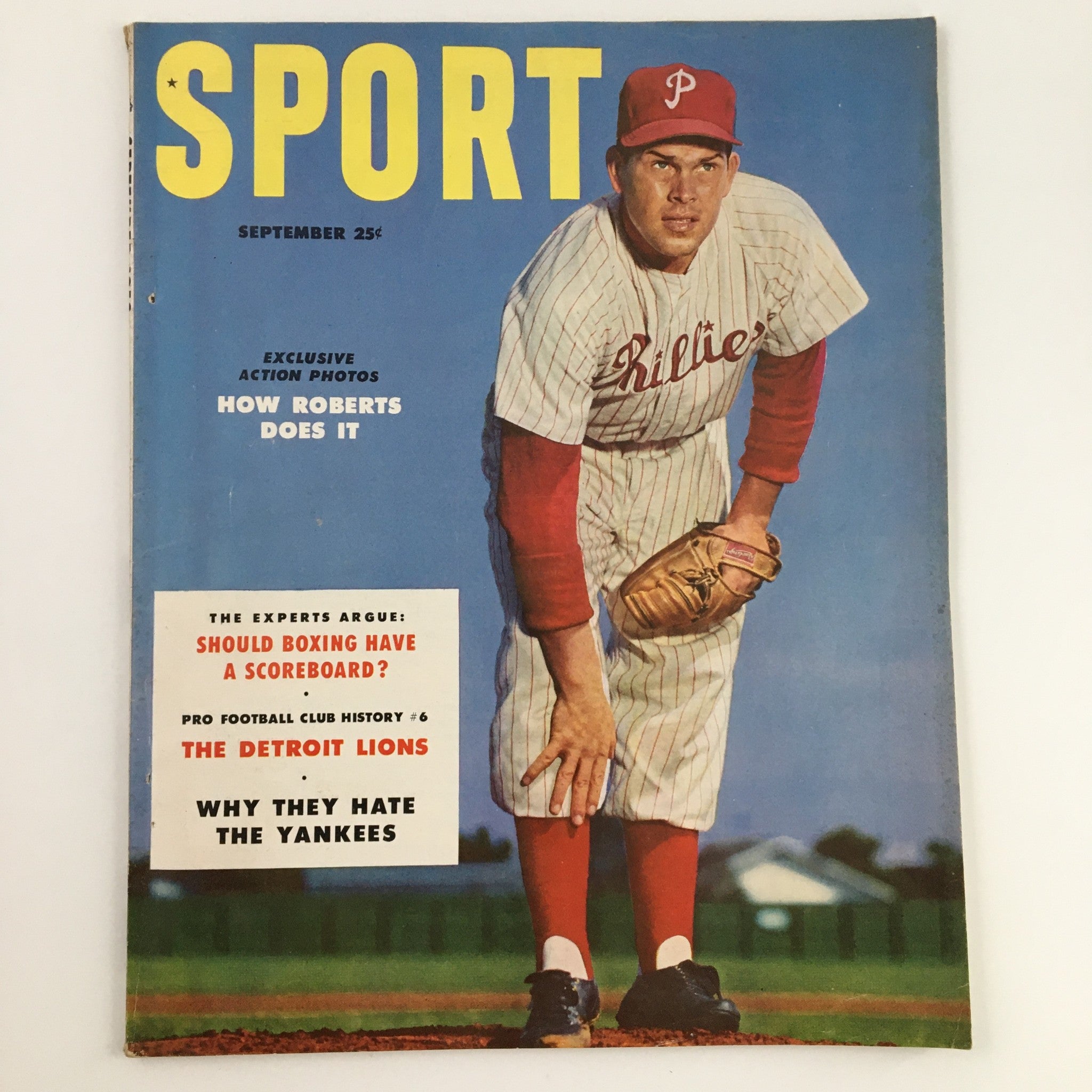 Sport Magazine September 1953 Phillies' Robin Roberts Exclusive Photos, No Label