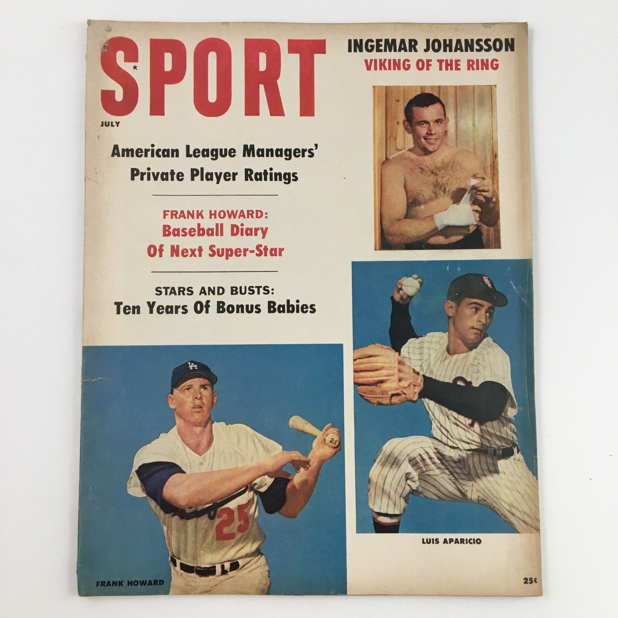 Sport Magazine July 1960 Frank Howard, Luis Aparicio & Frank Howard, No Label