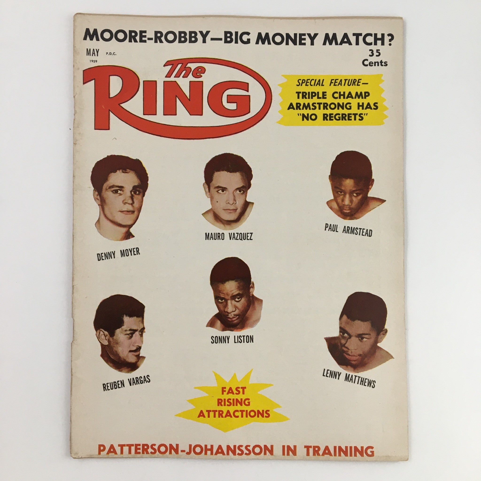 The Ring Boxing Magazine May 1959 Floyd Patterson & Ingemar Johansson, No Label