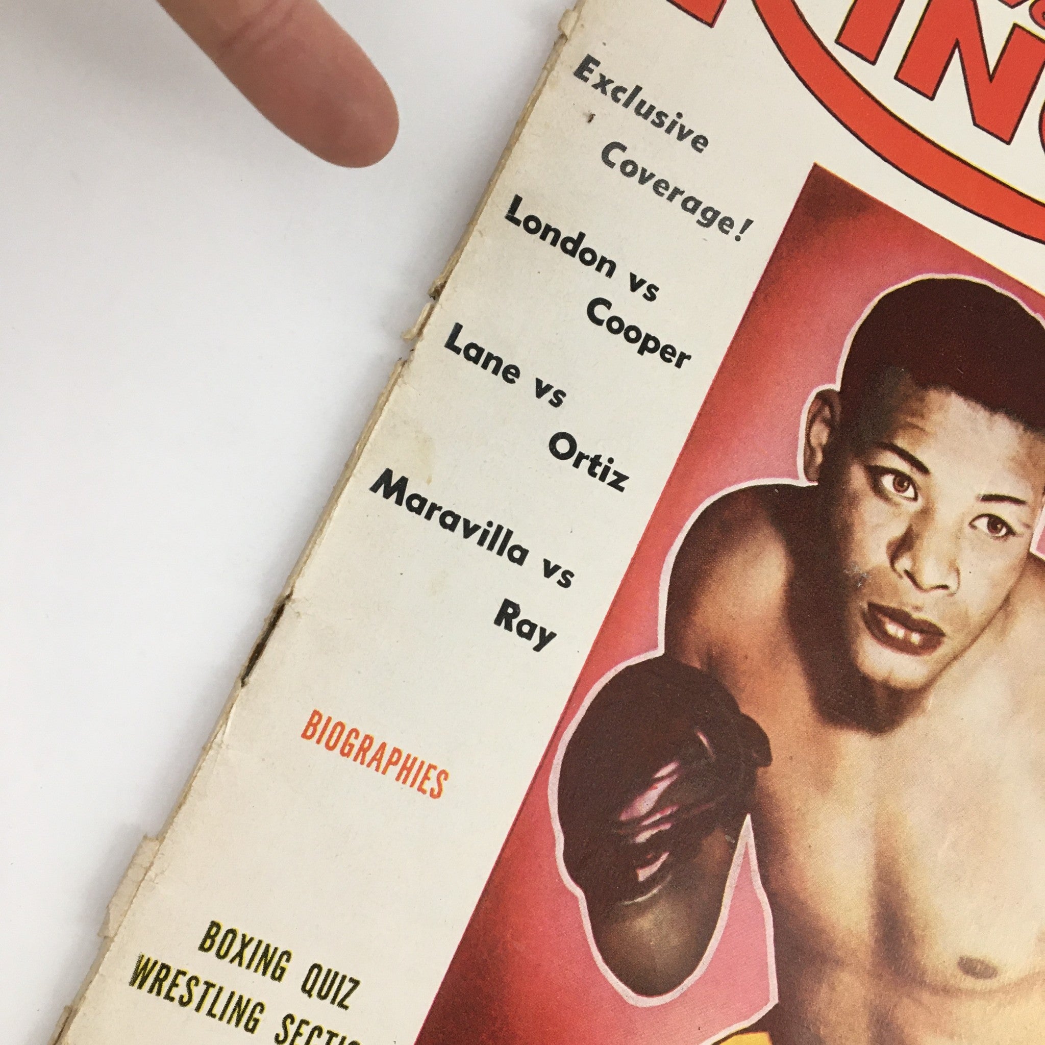 The Ring Boxing Magazine March 1959 Nino Valdes & Ray Robinson, No Label