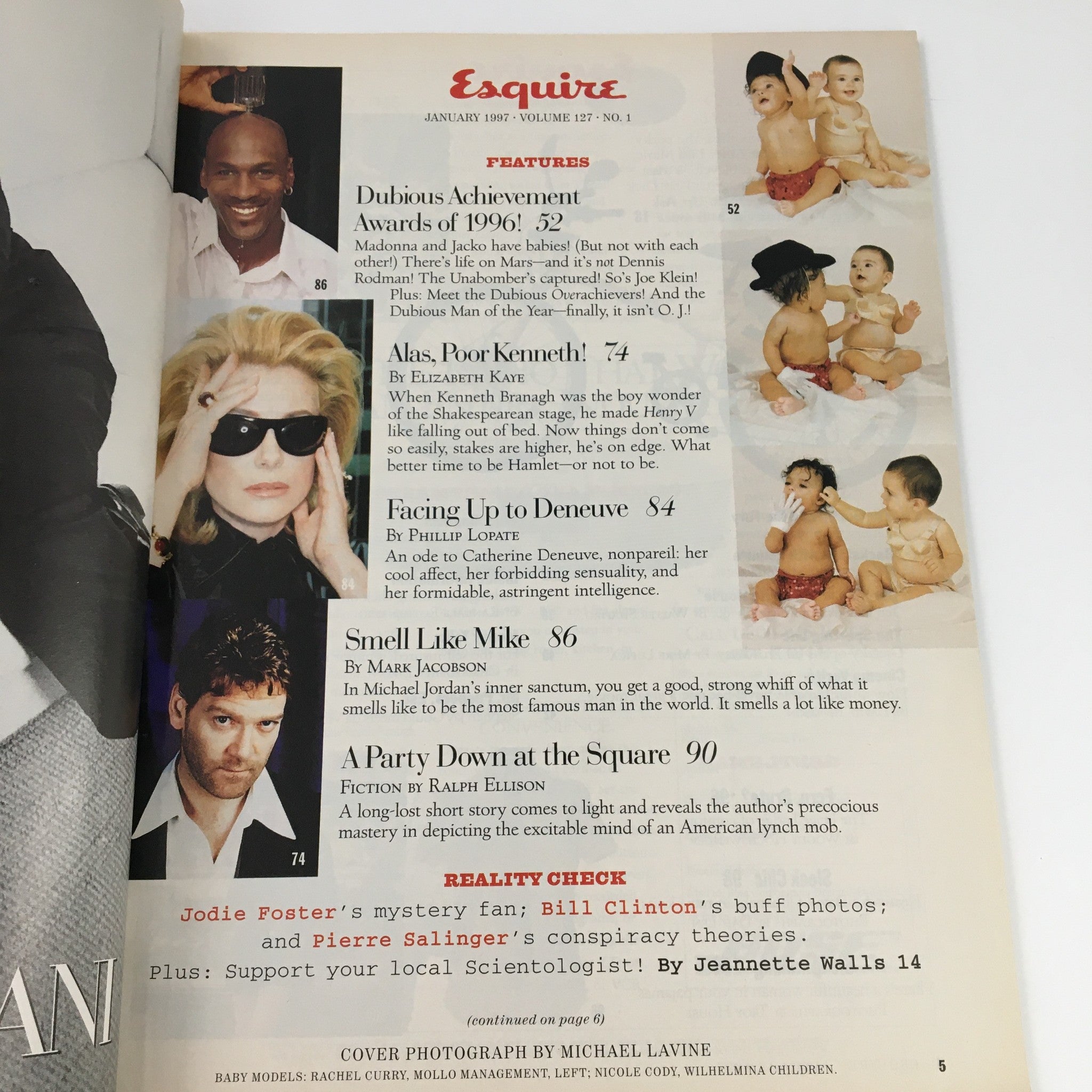 Esquire Magazine January 1997 Pamela Anderson & Michael Jackson's Baby, No Label