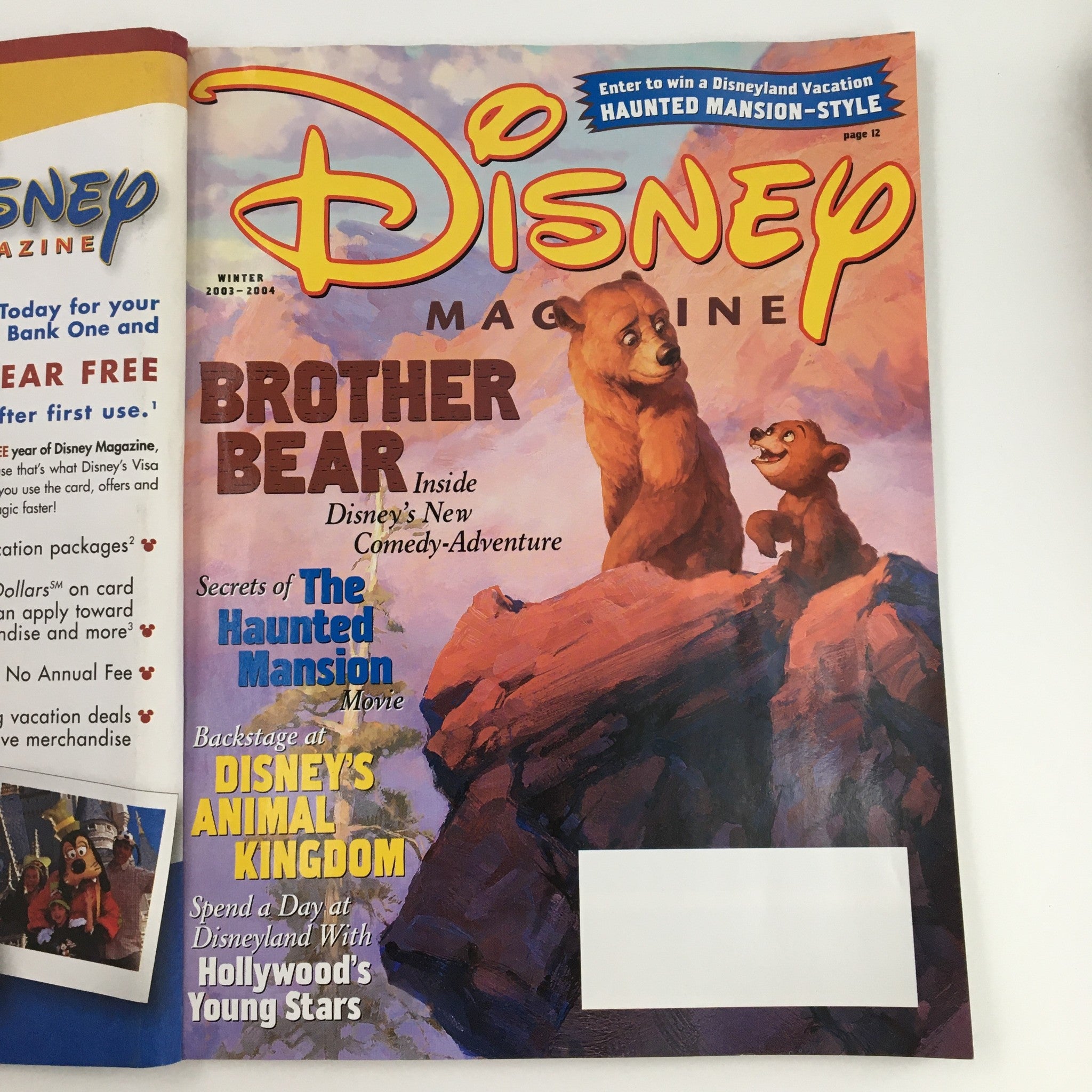 Disney Magazine Winter 2002 Brother Bear & Secrets of The Haunted Mansion Movie